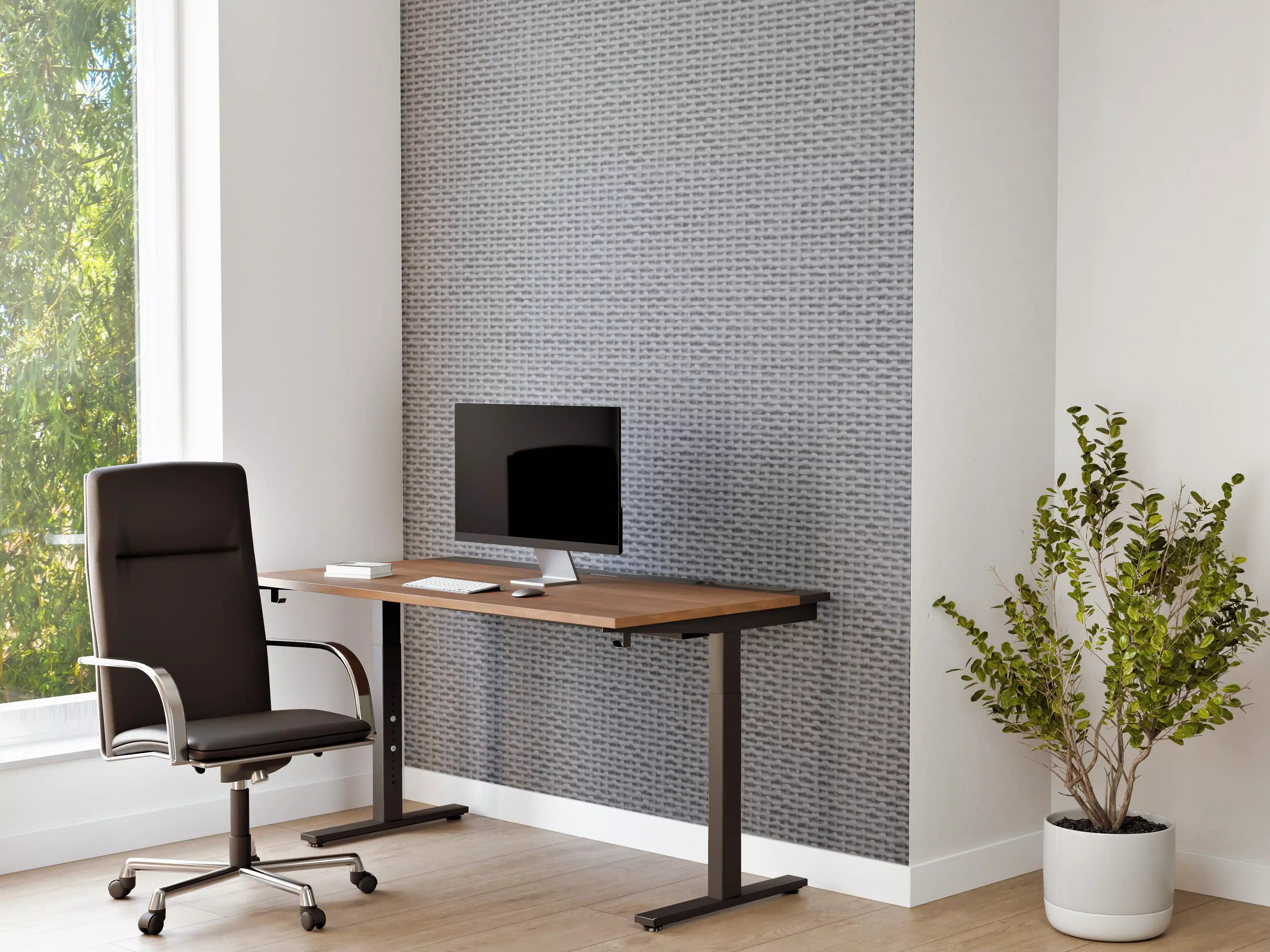 Büro Wandgestaltung - Grau gewebte Wolle