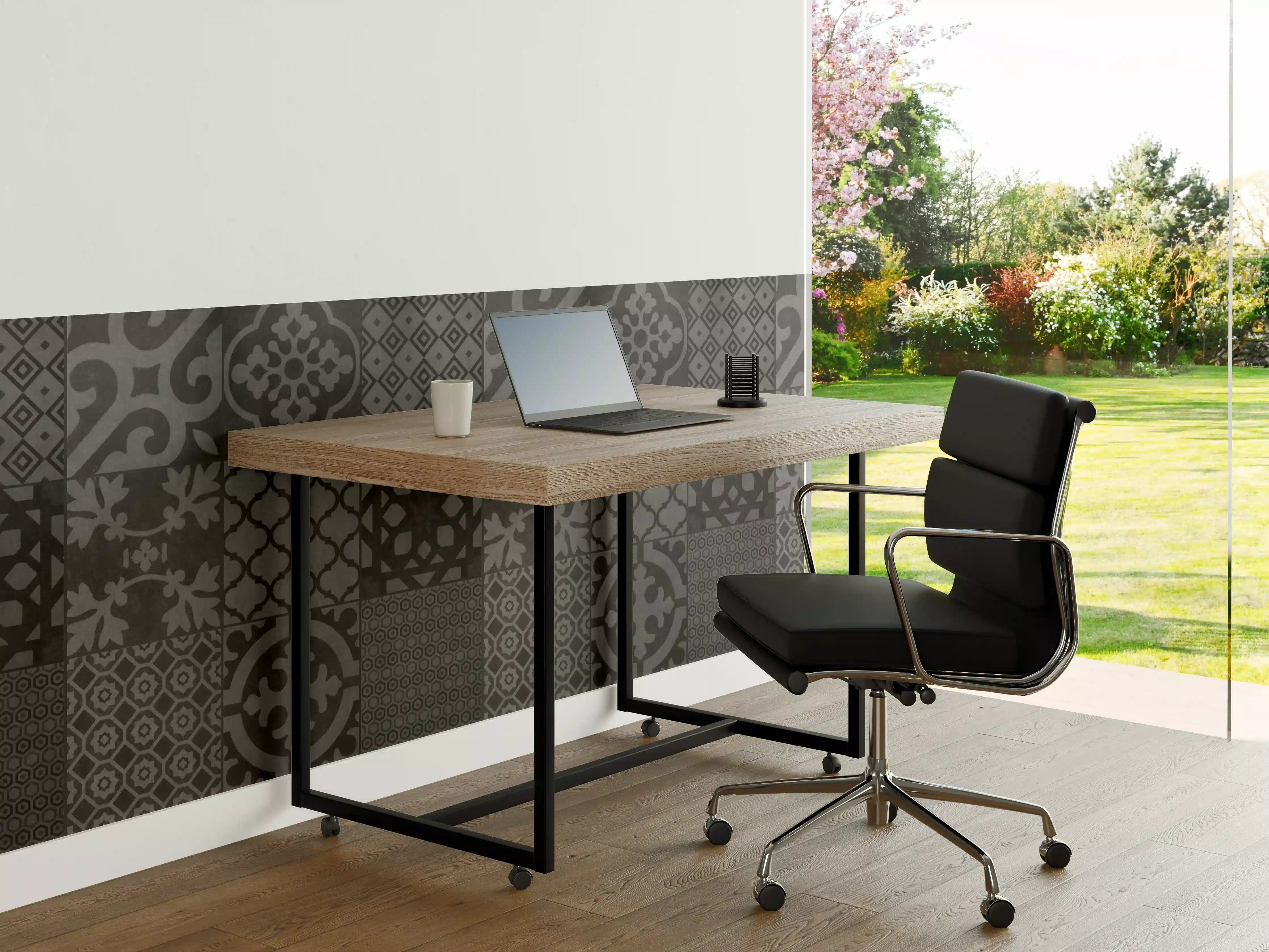 Büro Wandgestaltung - Grau vintage Fliesen