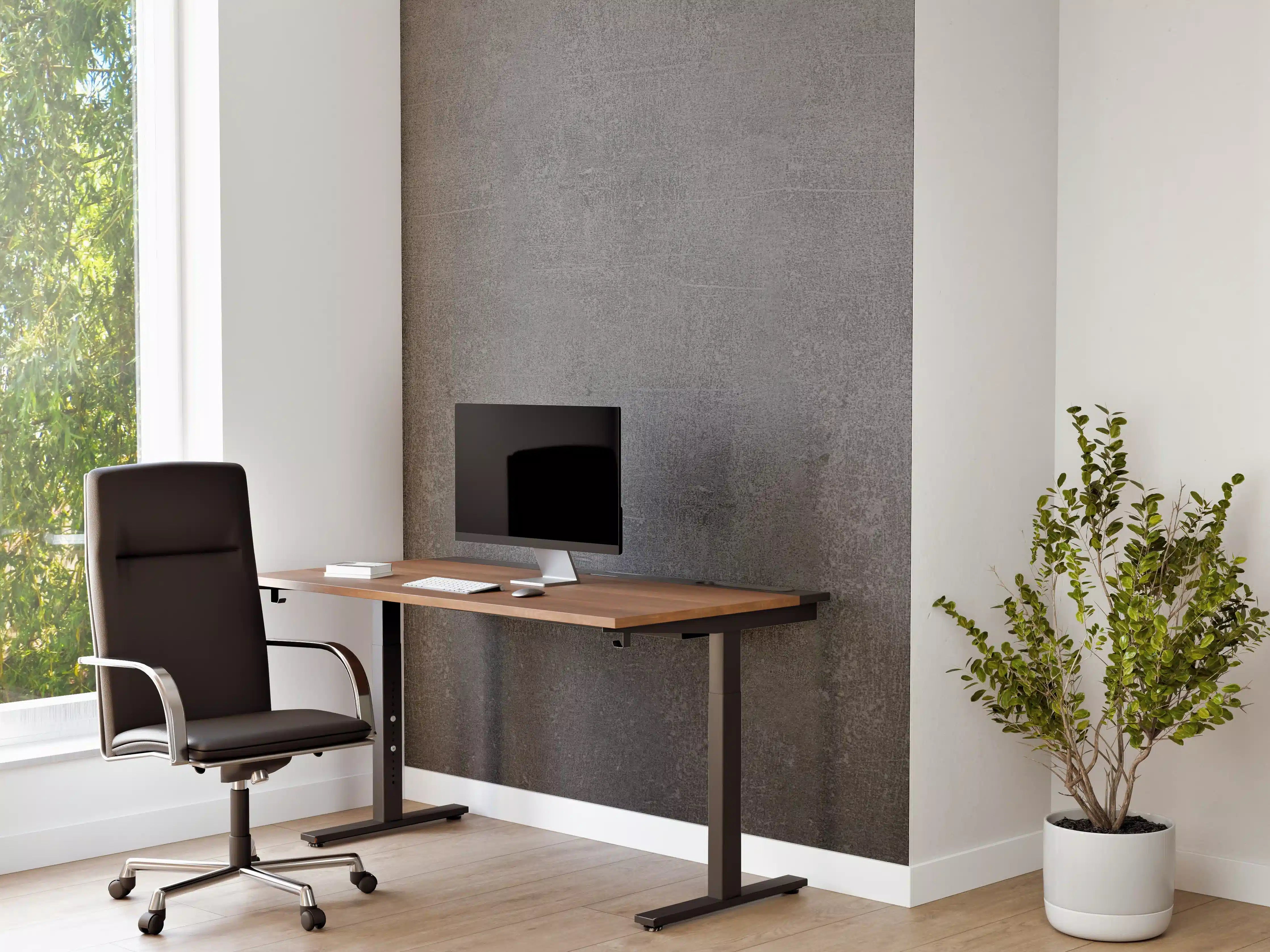 Büro Wandgestaltung - Graue Anthrazite Beton Textur