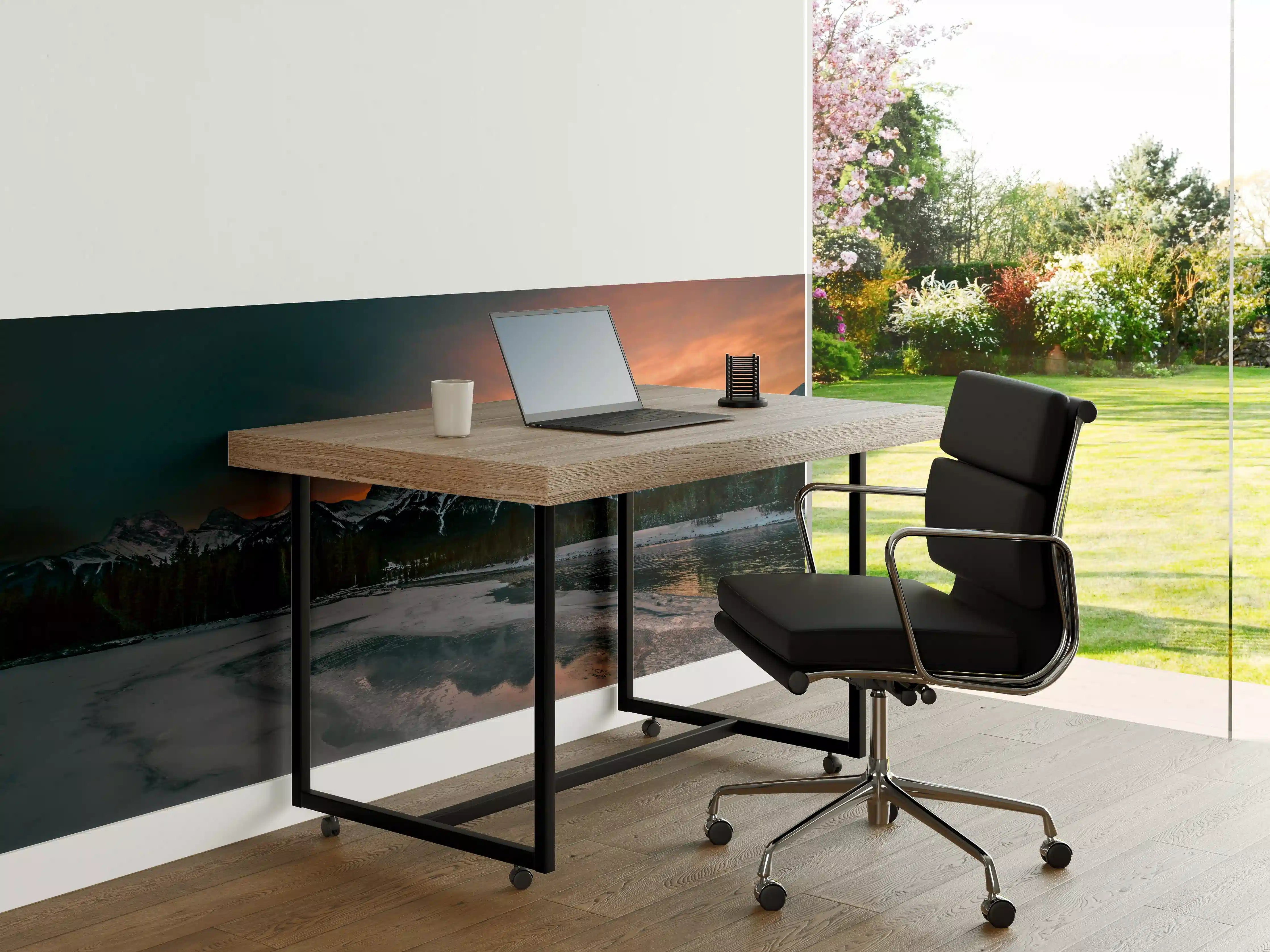 Büro Wandgestaltung - Graue Bergwelt im Abendlicht