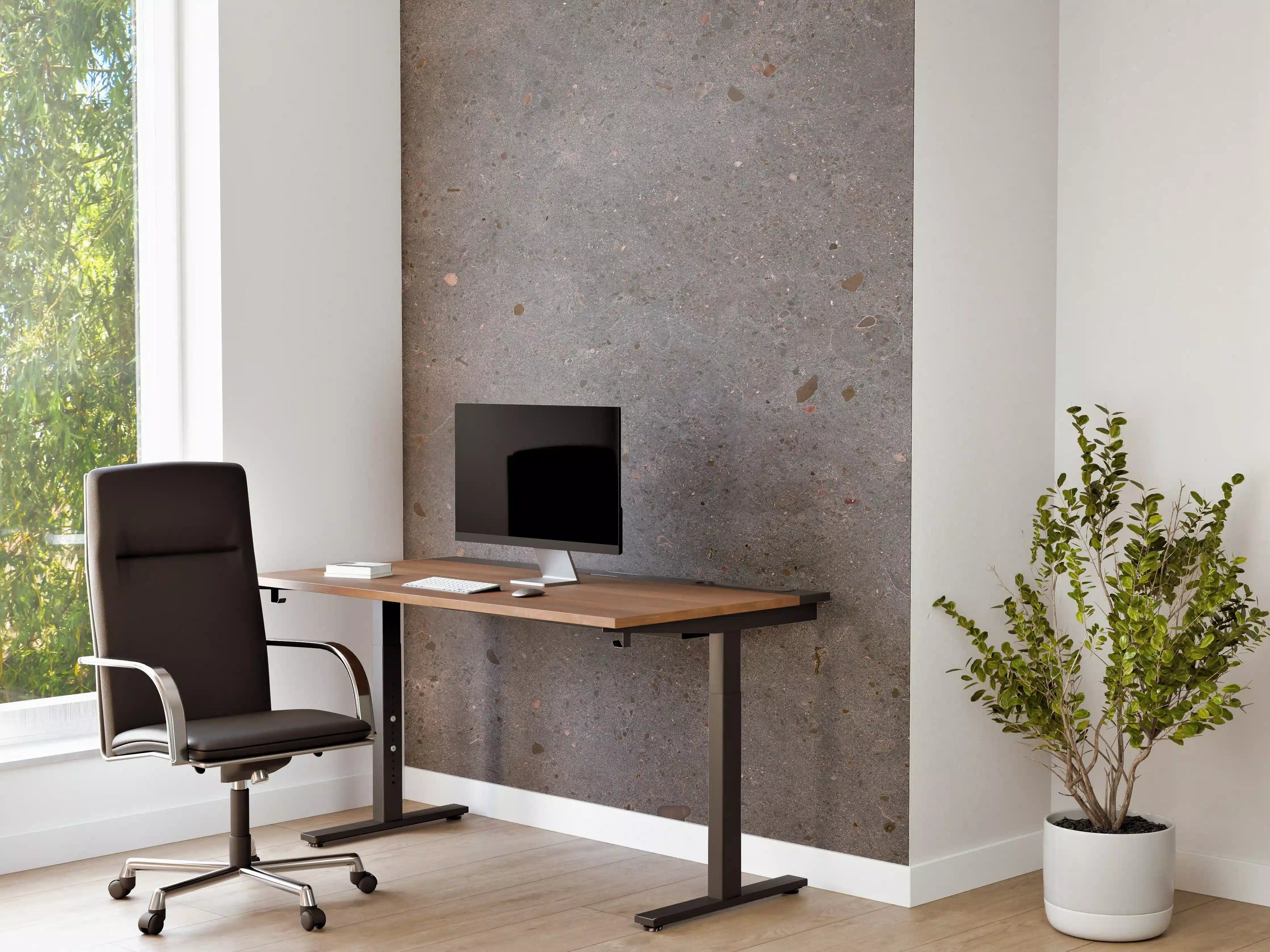 Büro Wandgestaltung - Graue Betonoptik mit feinen Texturen