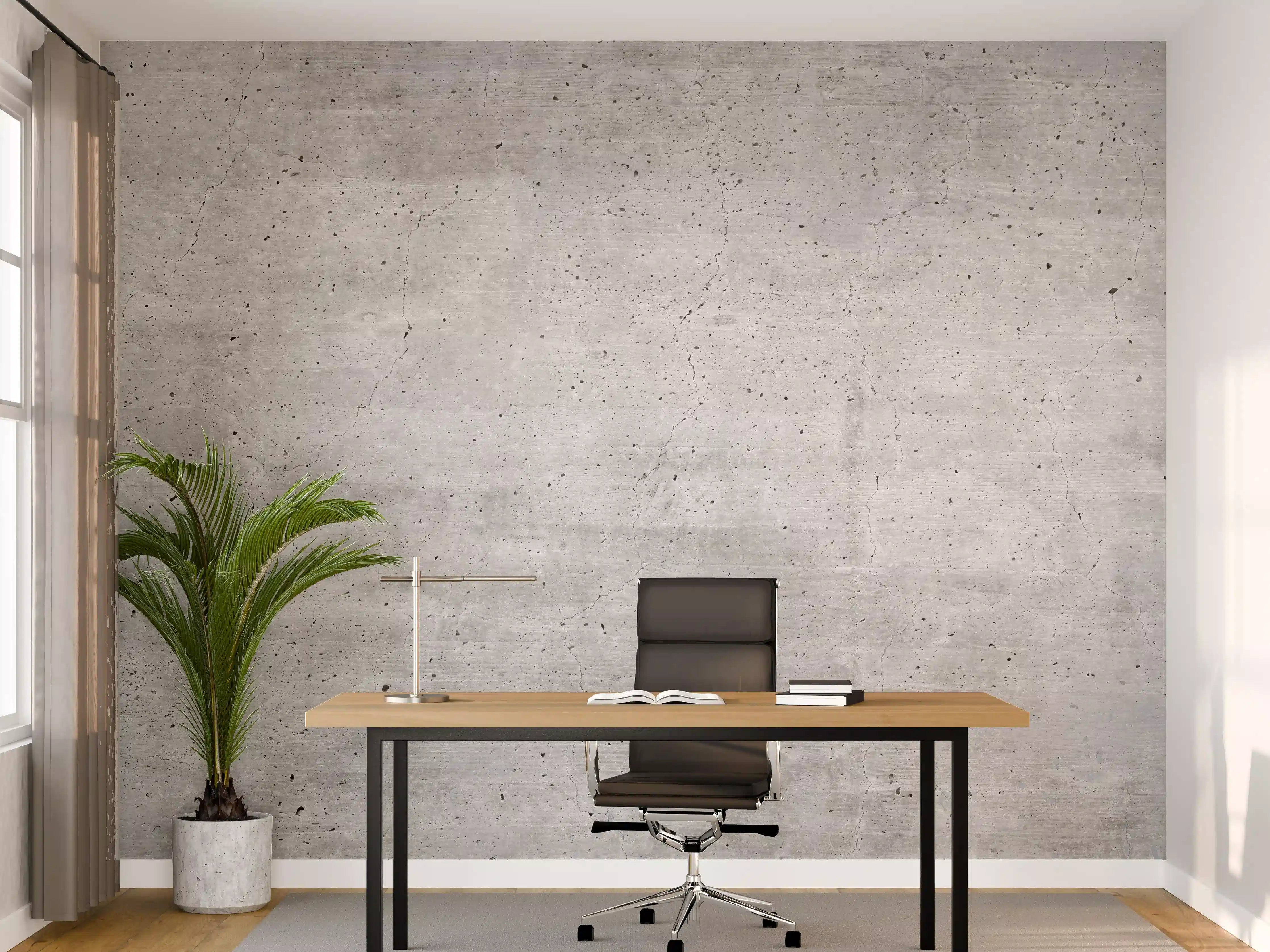 Büro Wandgestaltung - Graue Betonwand