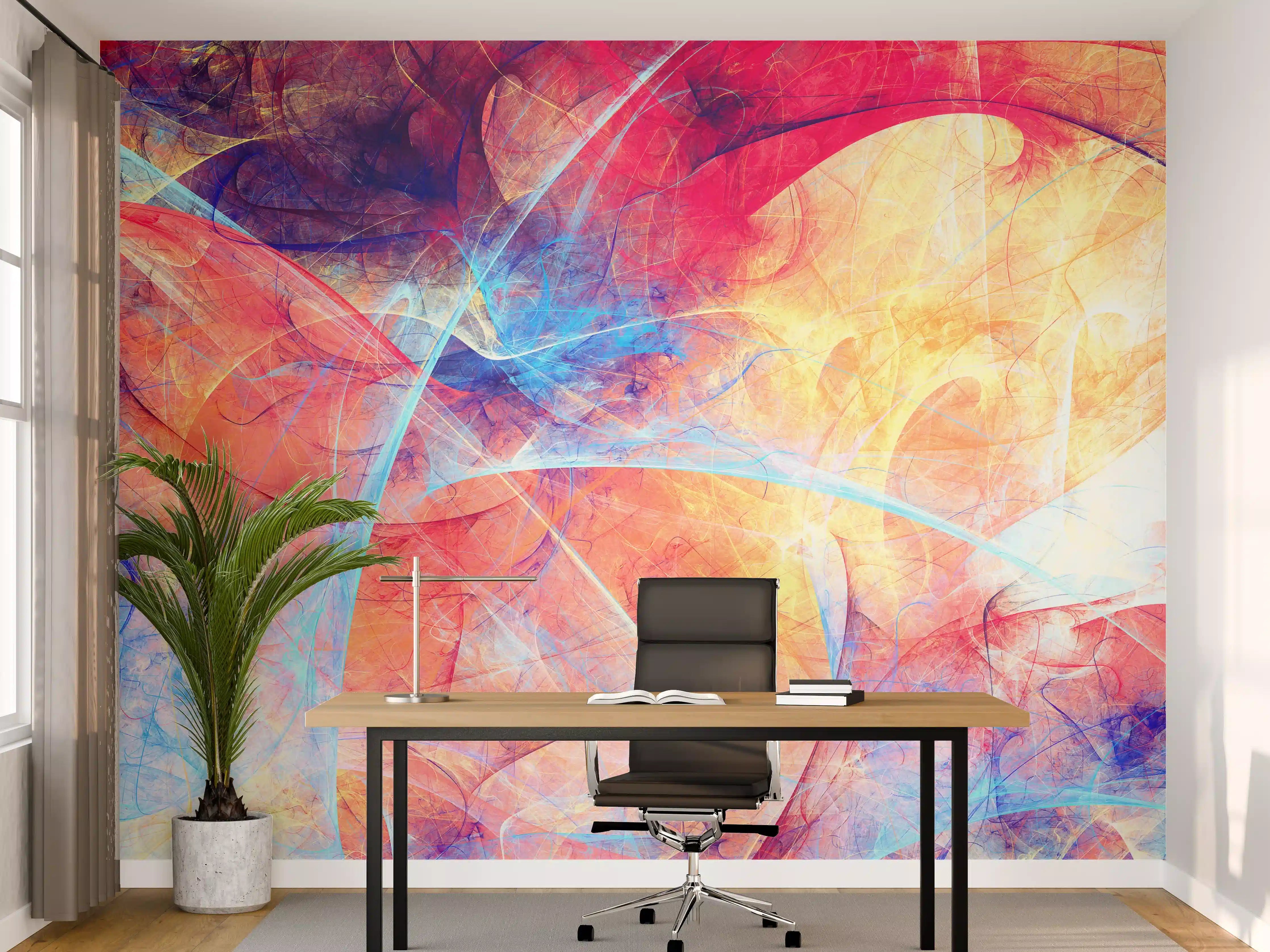 Büro Wandgestaltung - Graue Farbspiele in Weiß