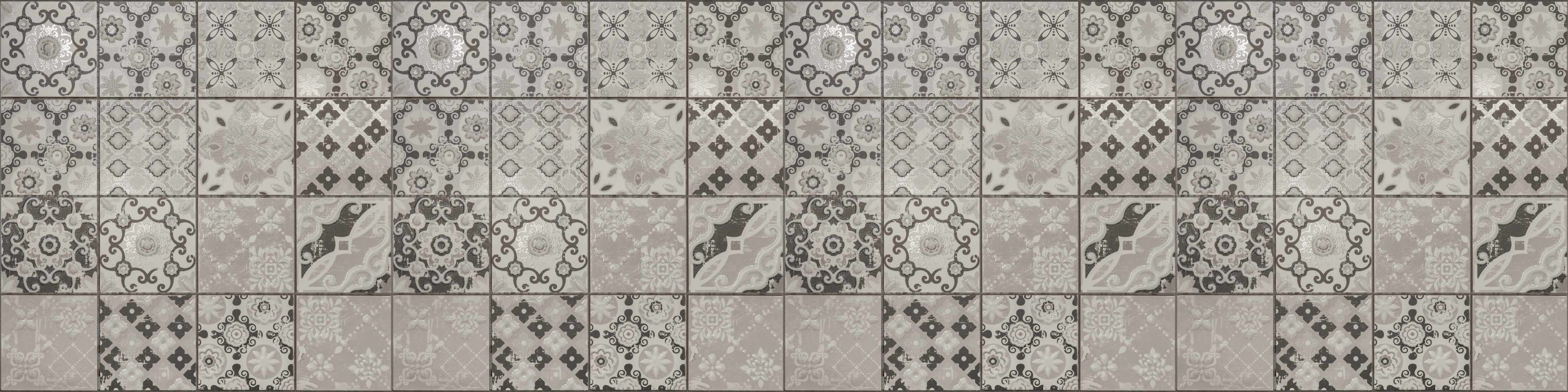 Büro Wandgestaltung-Graue Fliesenmuster