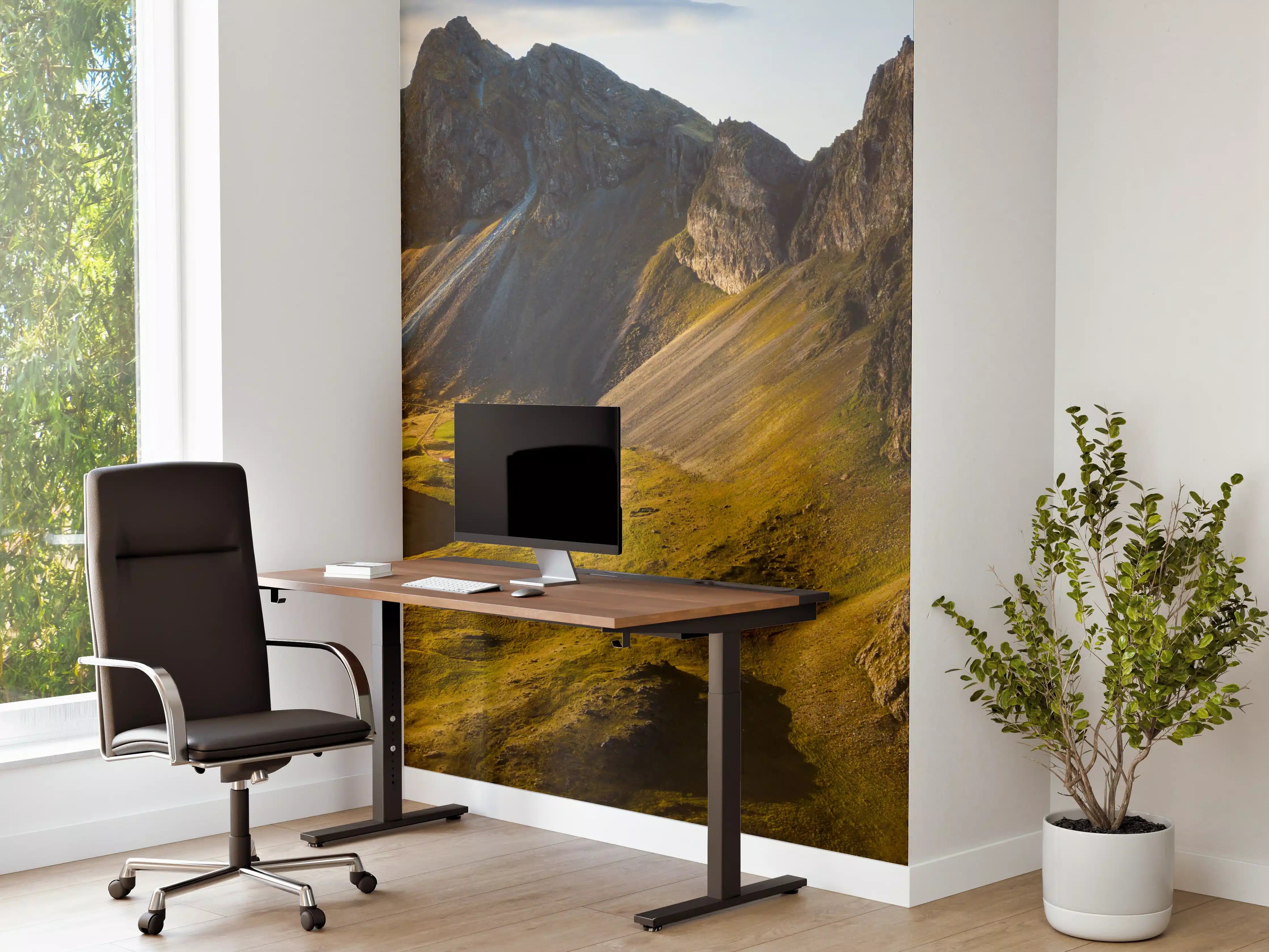 Büro Wandgestaltung - Graue Gipfel und Wasserwege