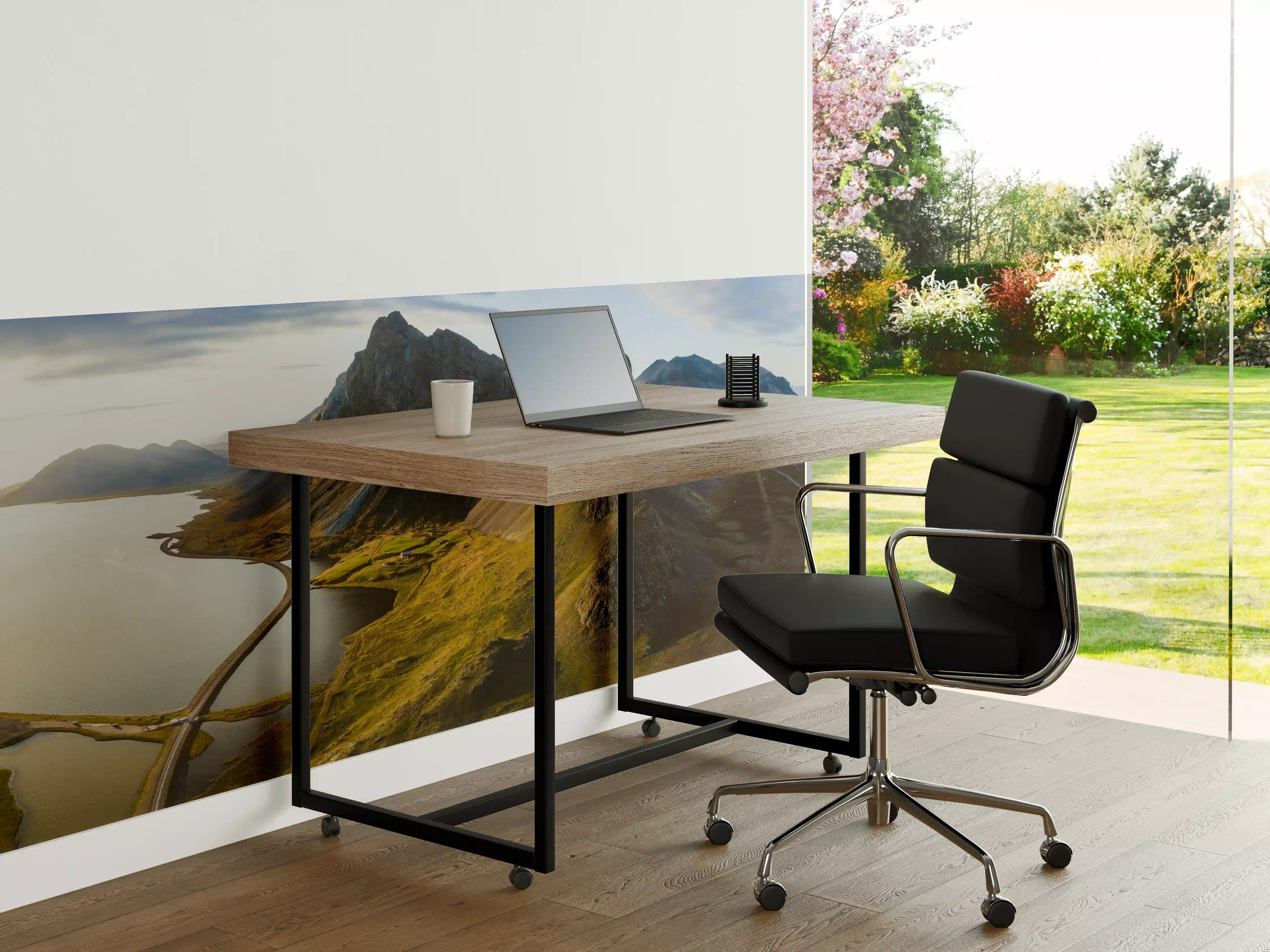 Büro Wandgestaltung - Graue Gipfel und Wasserwege