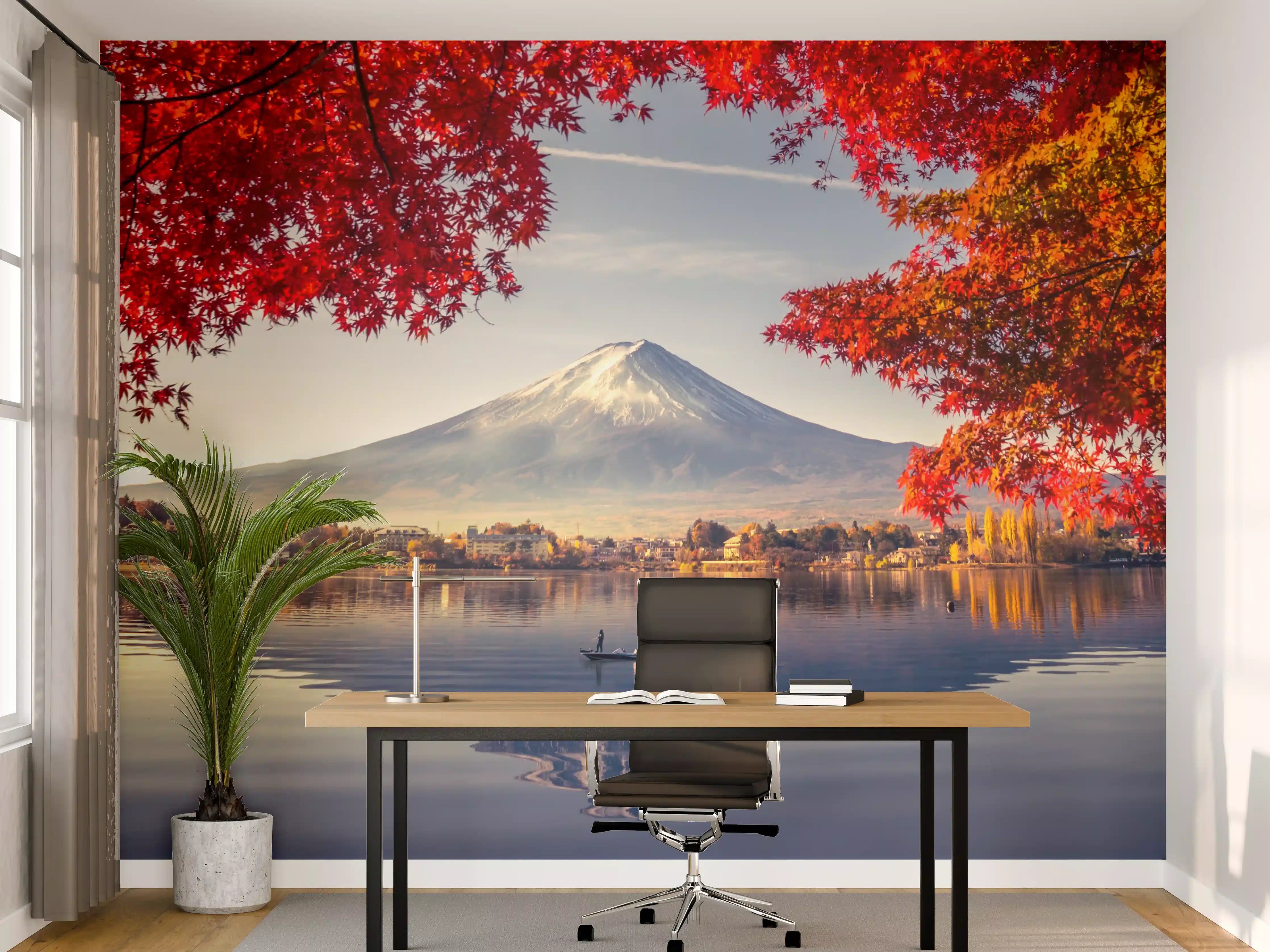 Büro Wandgestaltung - Graue Herbstgipfel