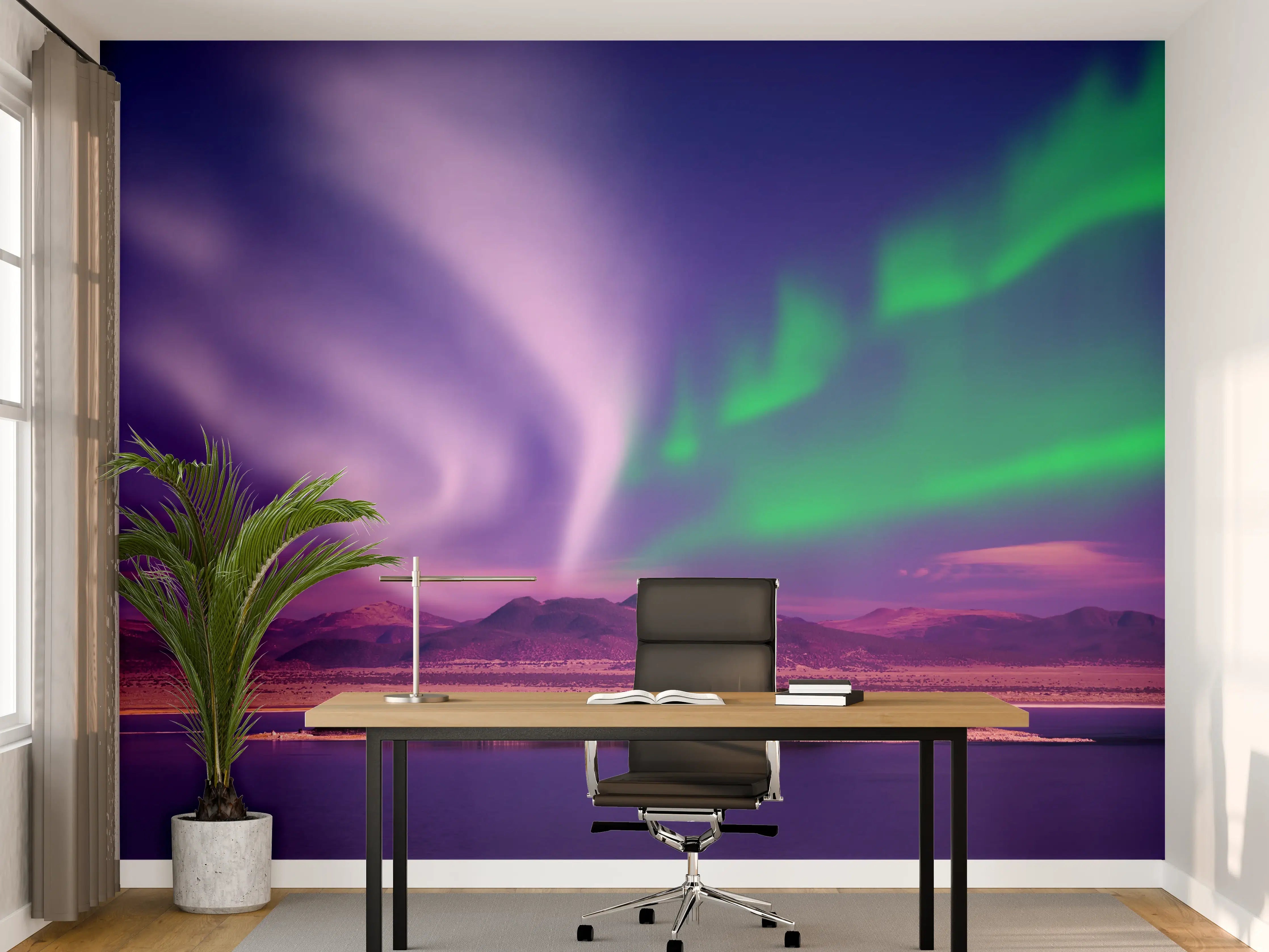 Büro Wandgestaltung - Graue Lichter im Schneegestöber