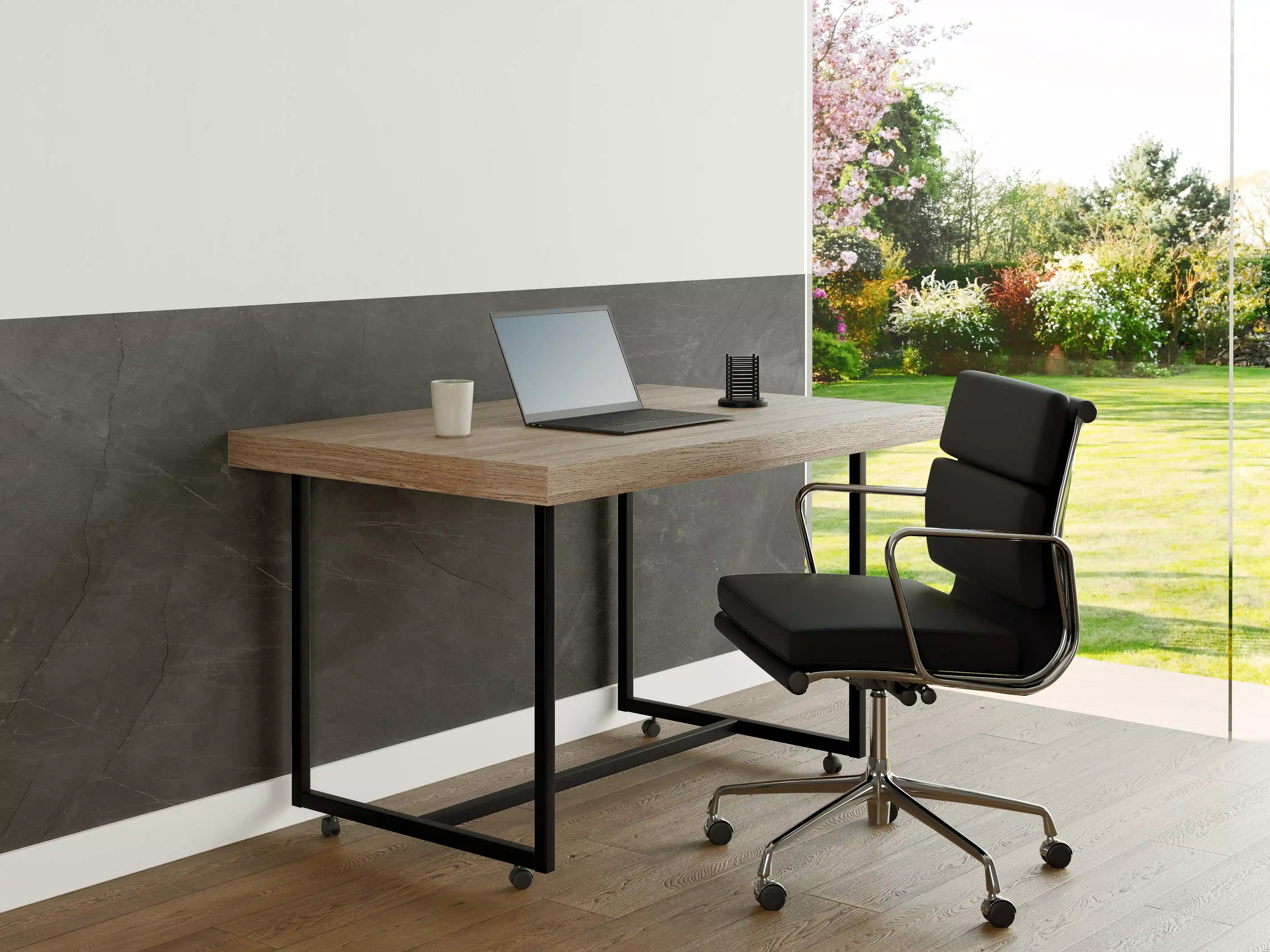 Büro Wandgestaltung - Graue Marmor Textur mit Adern