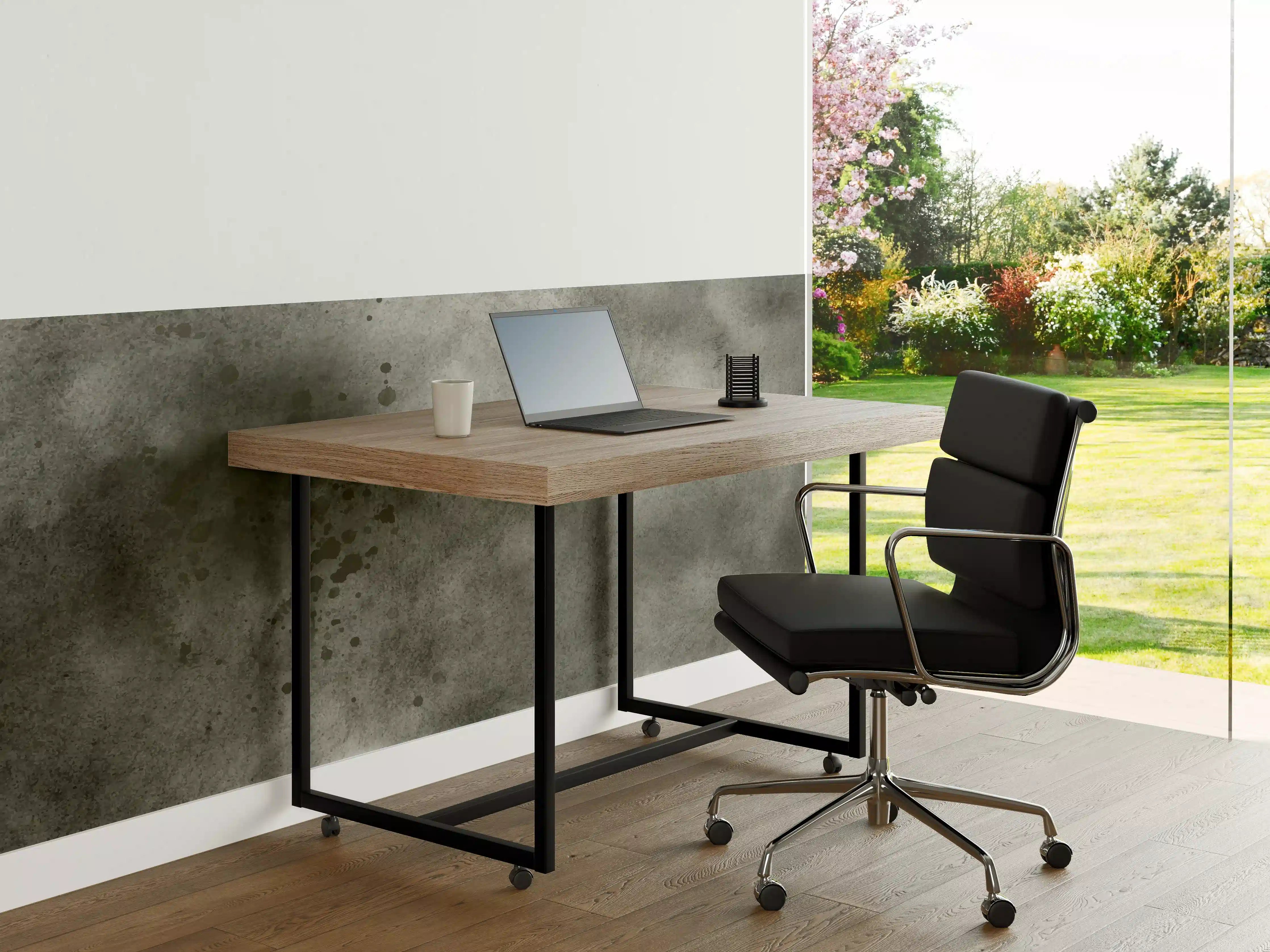 Büro Wandgestaltung - Graue Marmor-Textur mit dunklen Akzenten