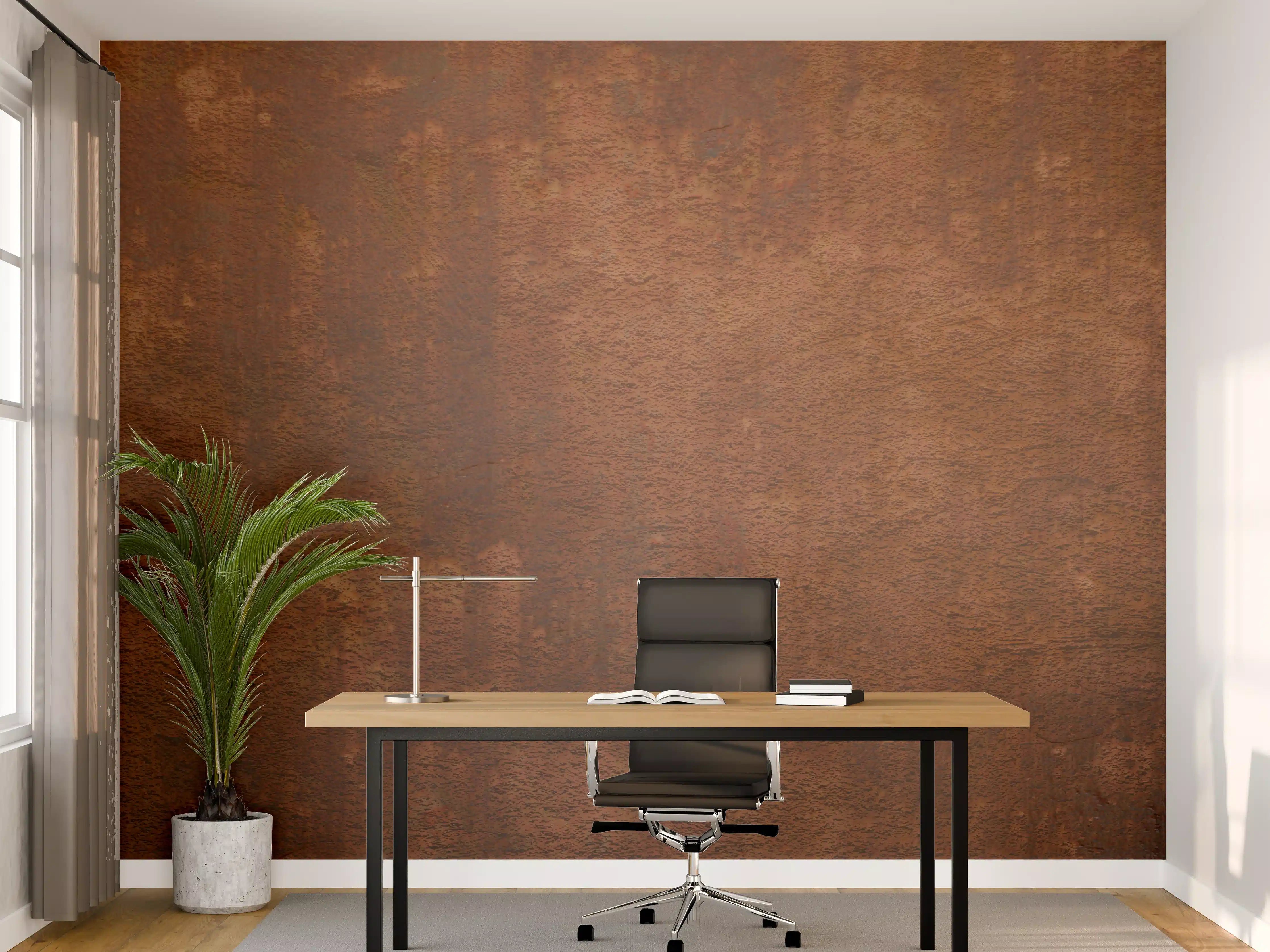 Büro Wandgestaltung - Graue Metall-Textur im Weiß