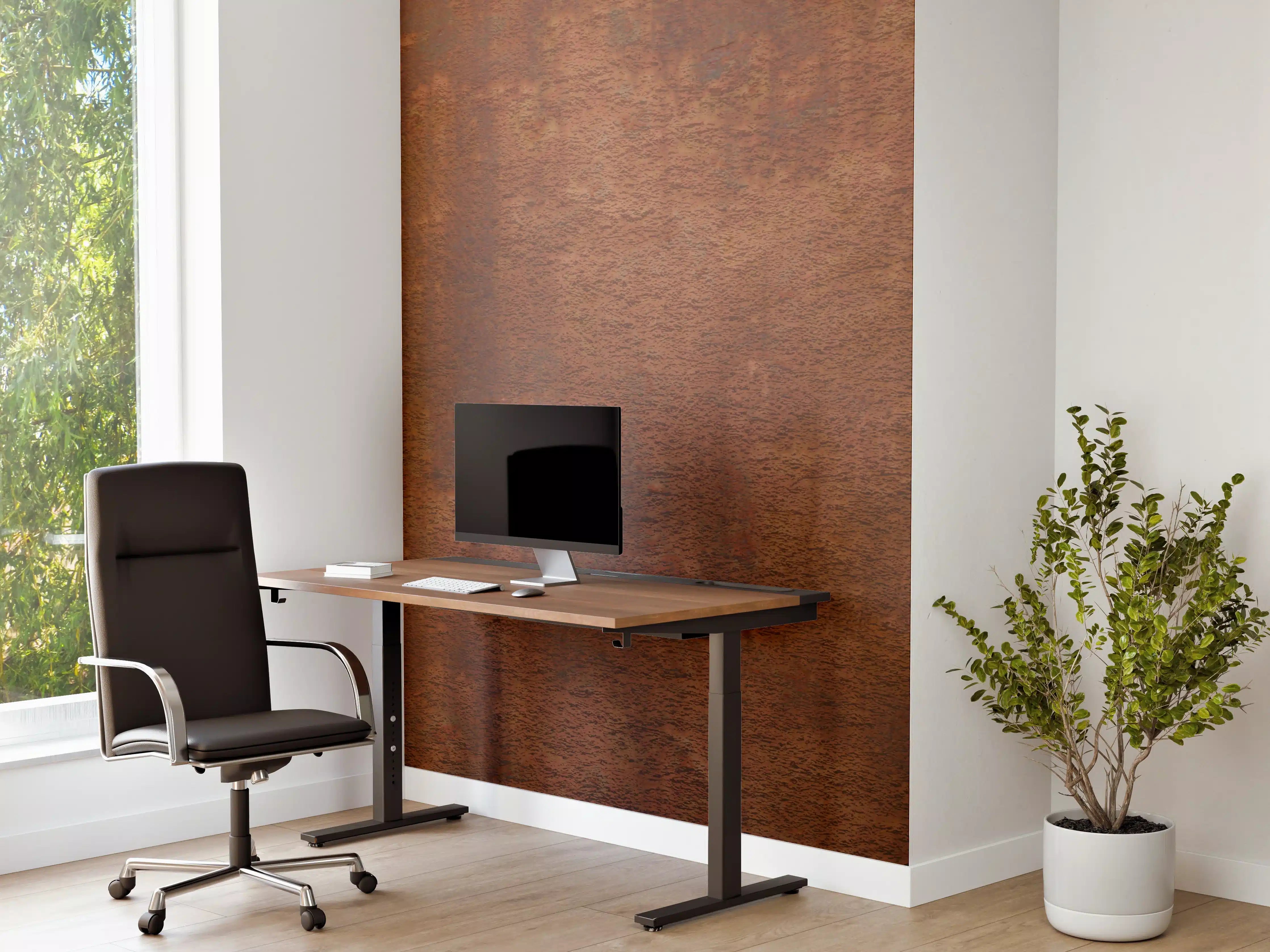 Büro Wandgestaltung - Graue Metall-Textur im Weiß