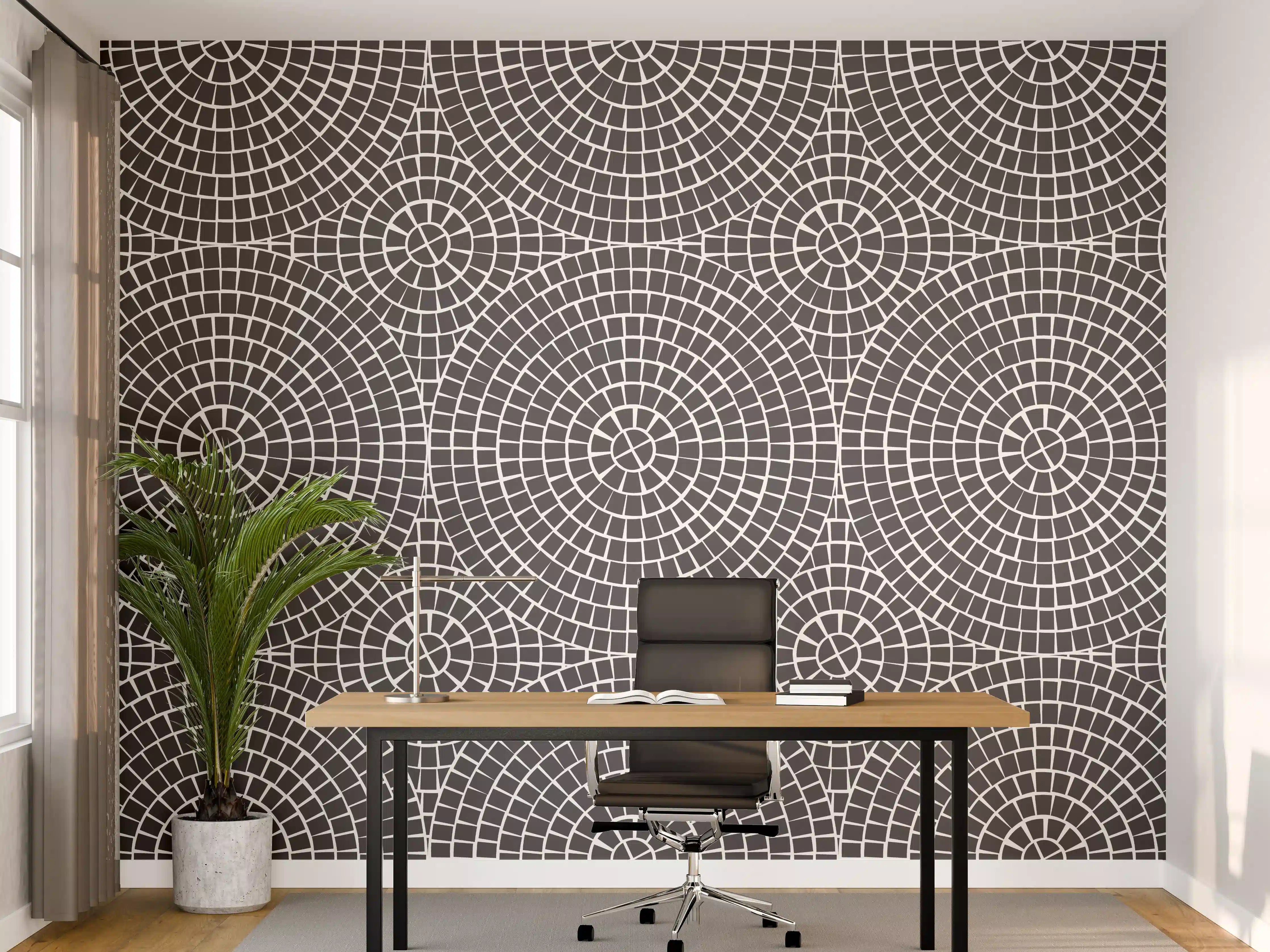 Büro Wandgestaltung - Graue Mosaikfliese für stilvolle Räume