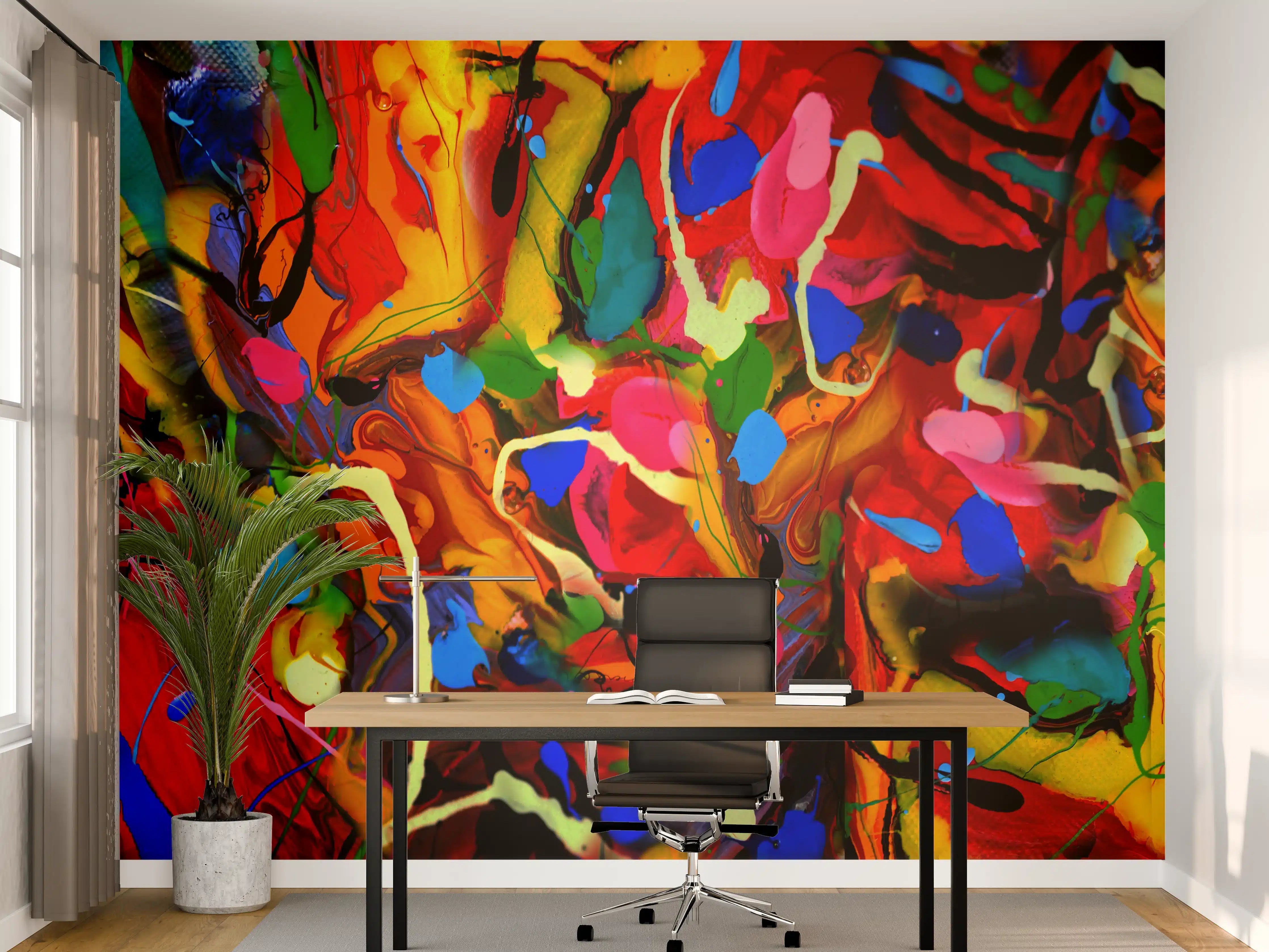 Büro Wandgestaltung - Graue Nuancen im Farbenspiel