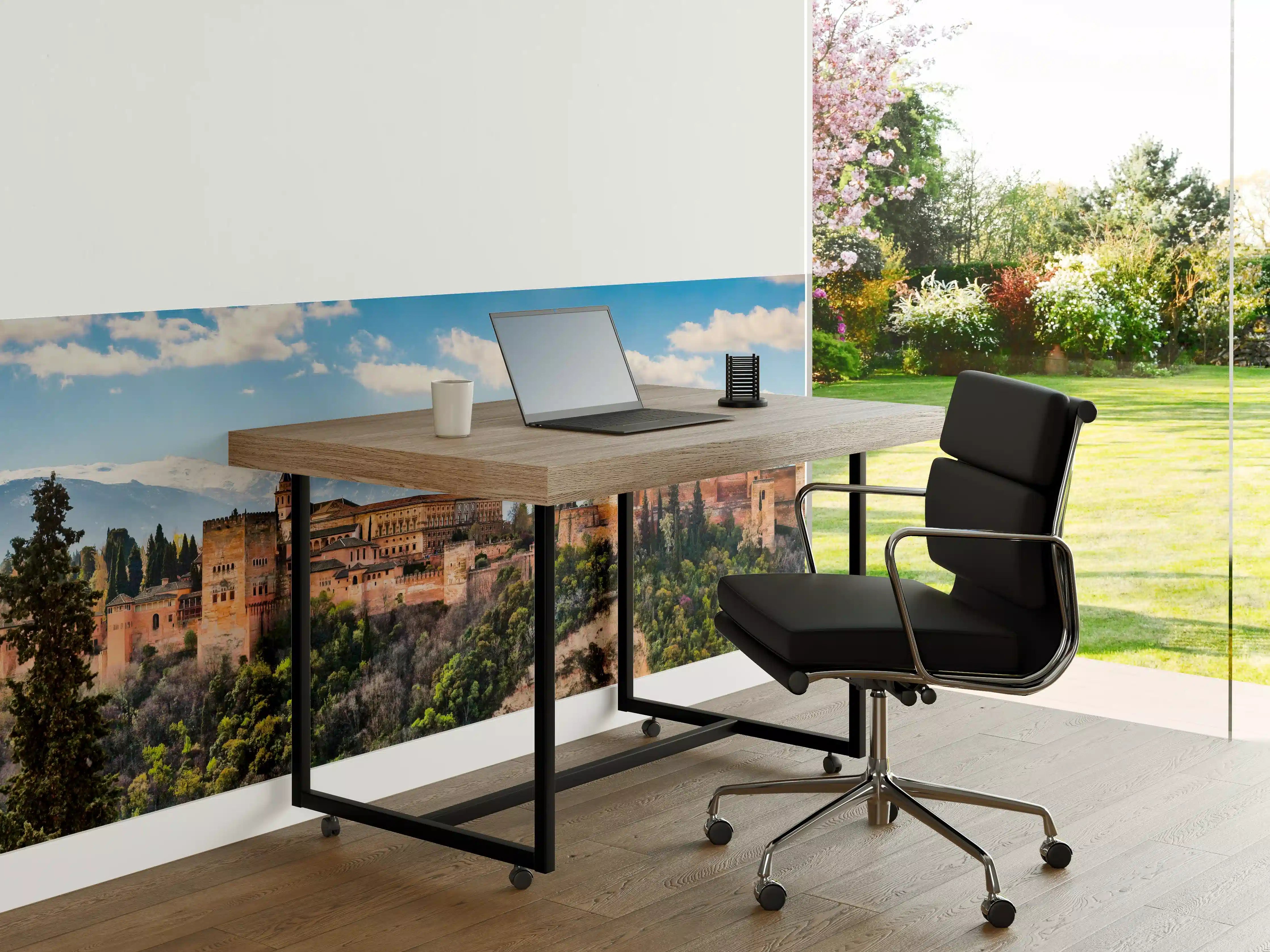 Büro Wandgestaltung - Graue Schatten der Alhambra bei Abendlicht