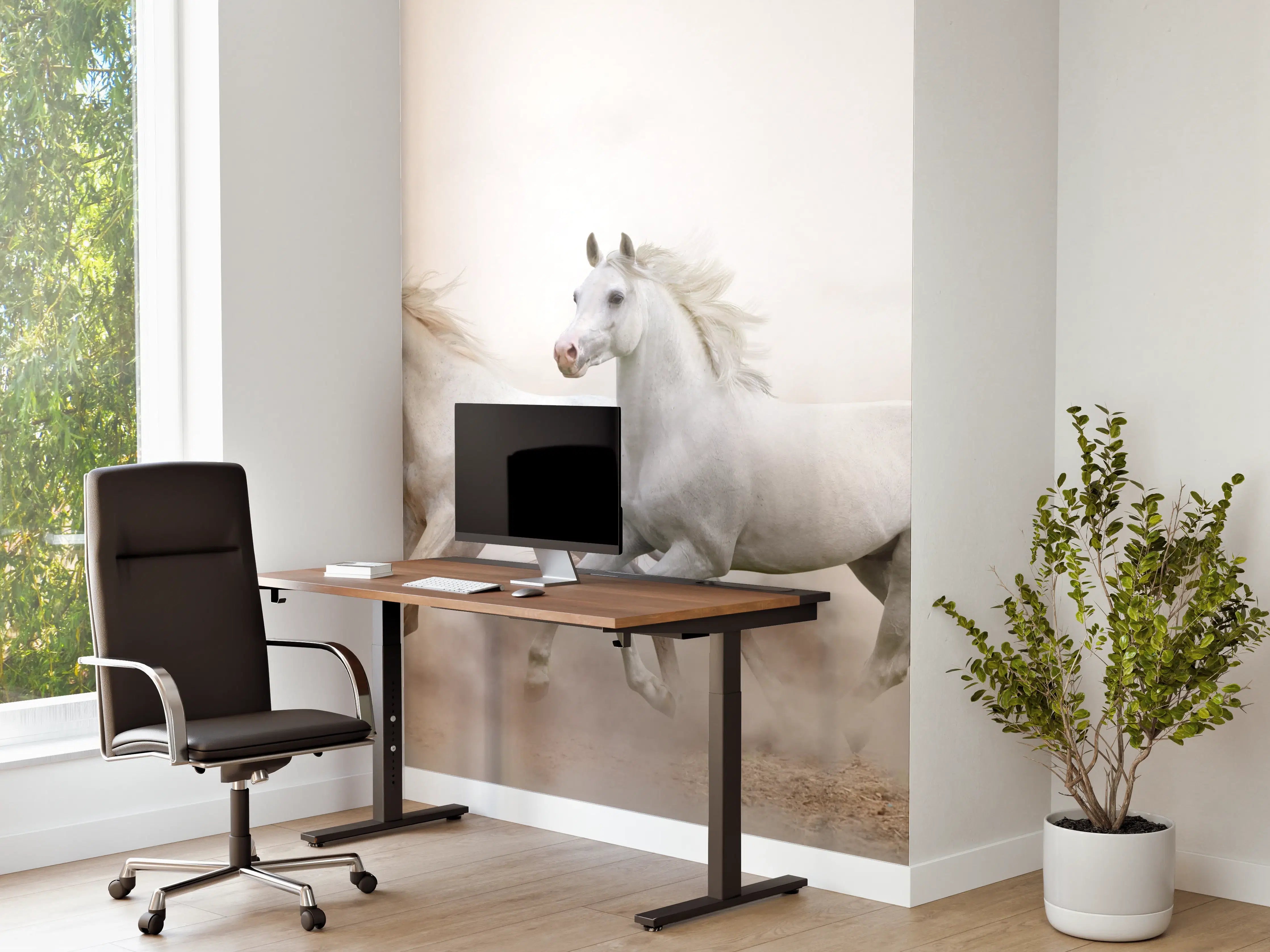 Büro Wandgestaltung - Graue Schatten im Lauf