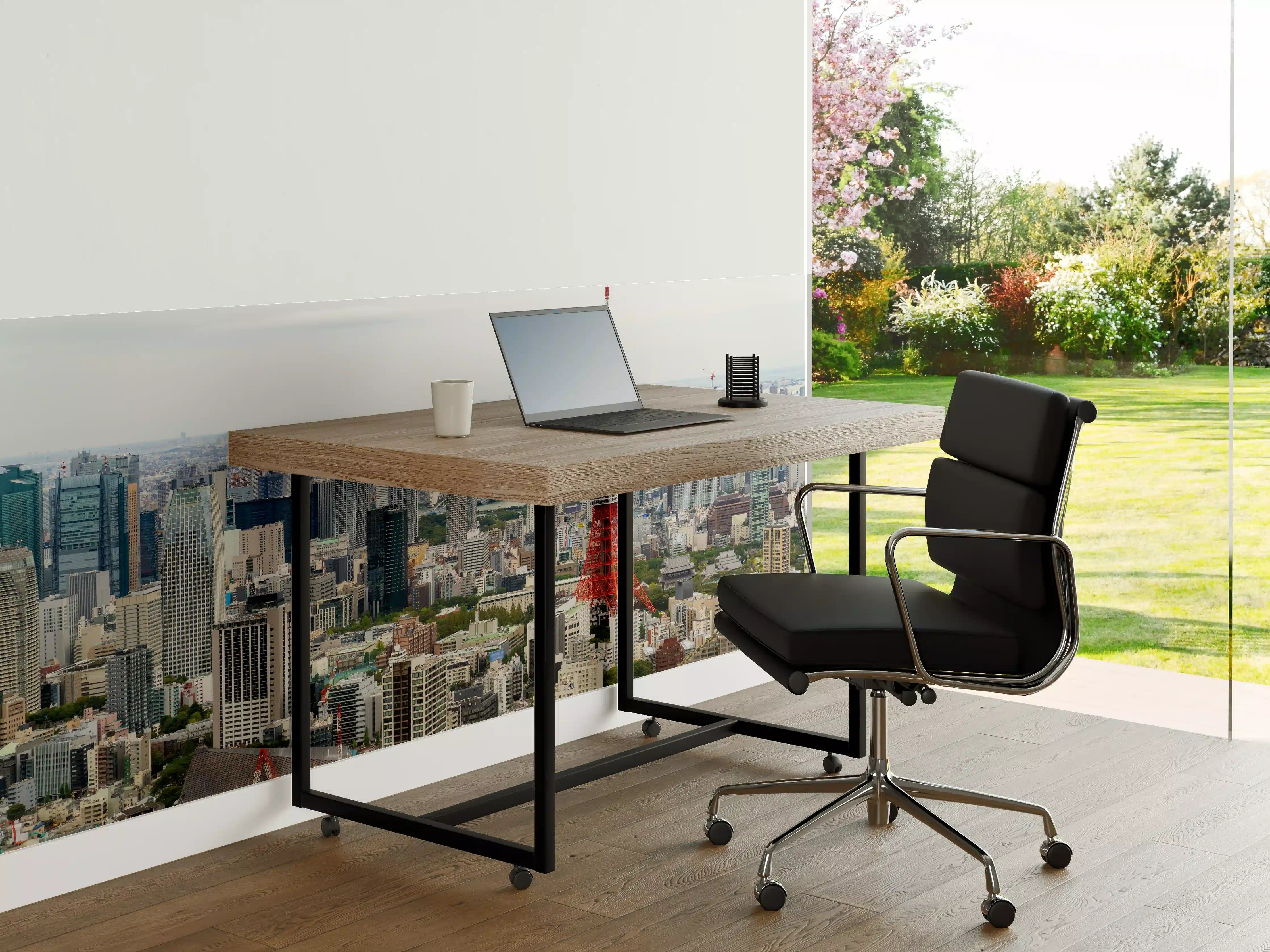 Büro Wandgestaltung - Graue Skyline mit Tokyo Tower