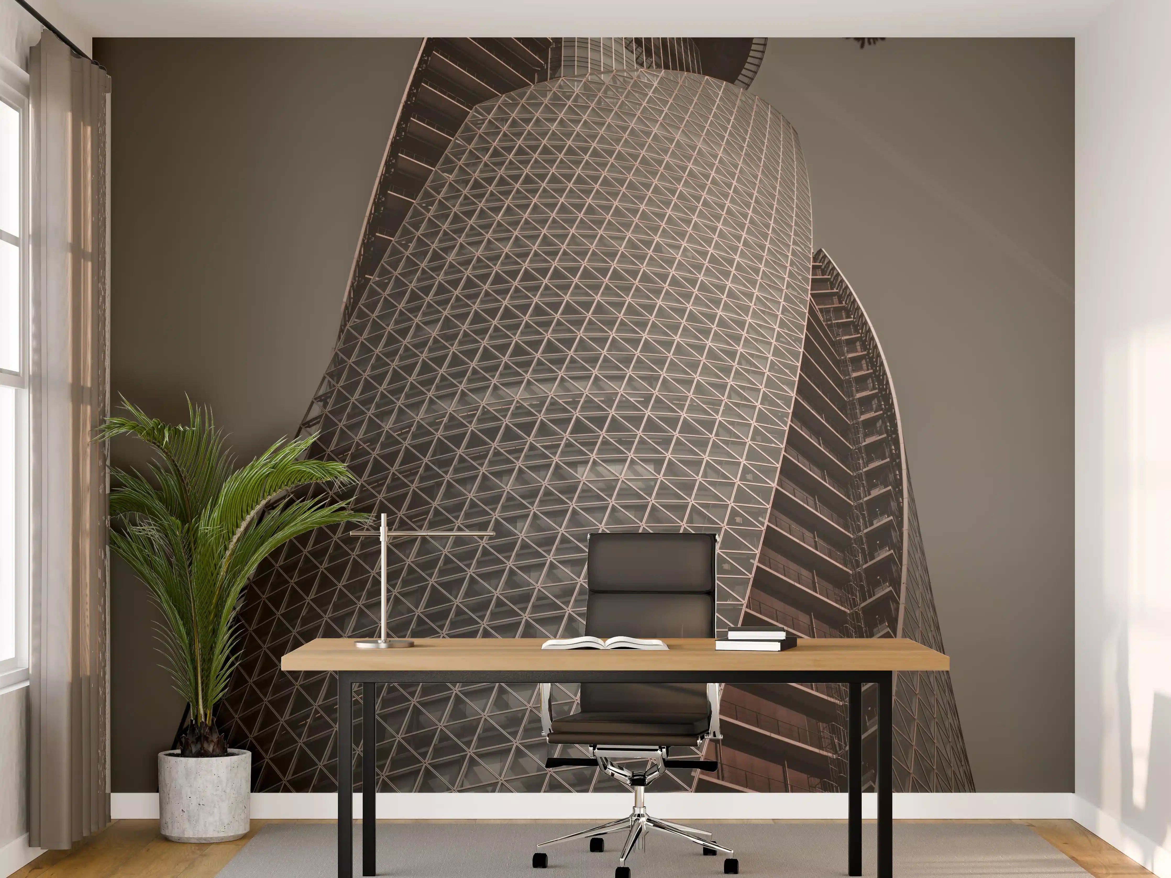 Büro Wandgestaltung - Graue Spiralturm Architektur