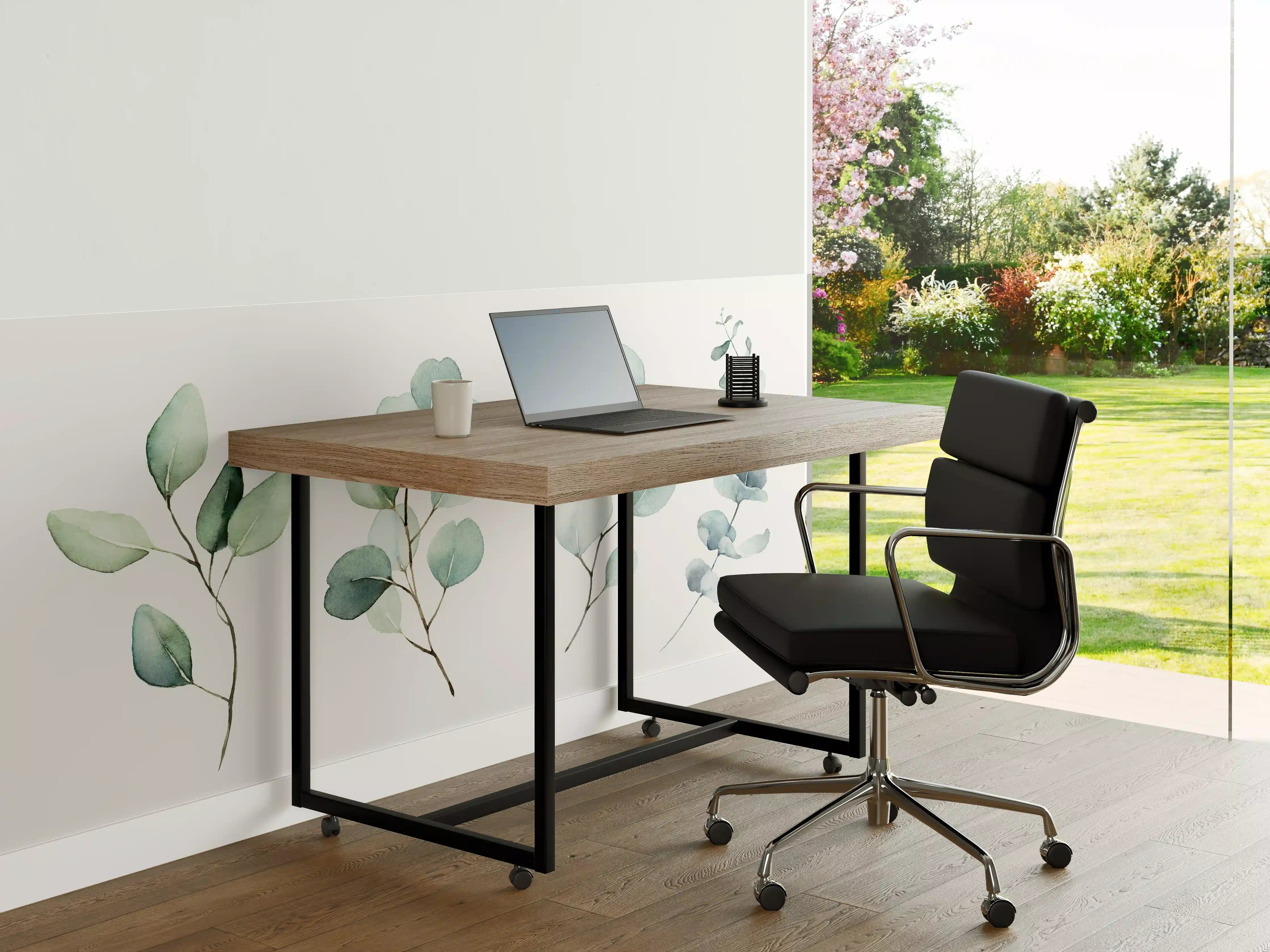 Büro Wandgestaltung - Graue Steinbodenstruktur