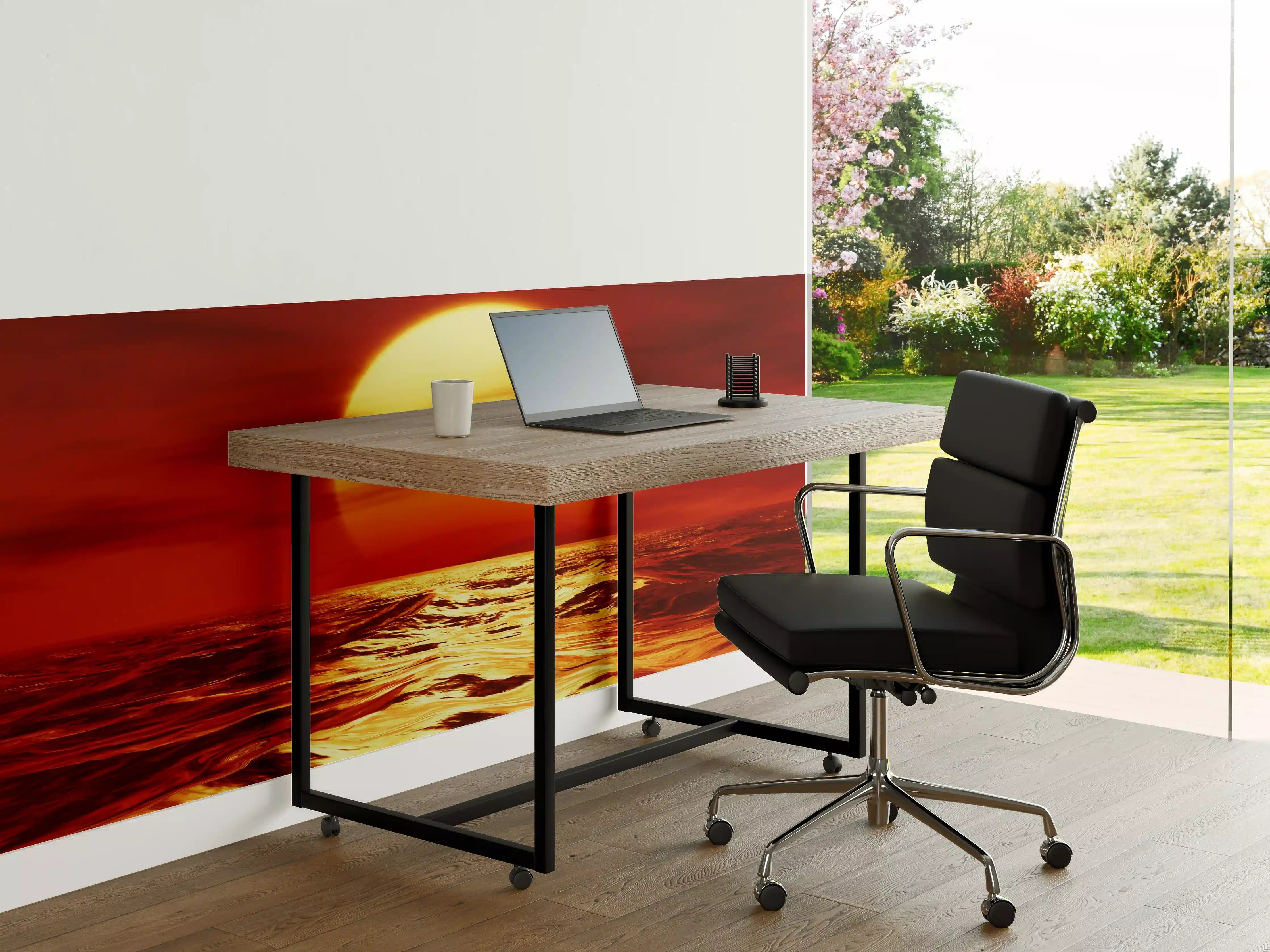 Büro Wandgestaltung - Graue Stille am Meerabend