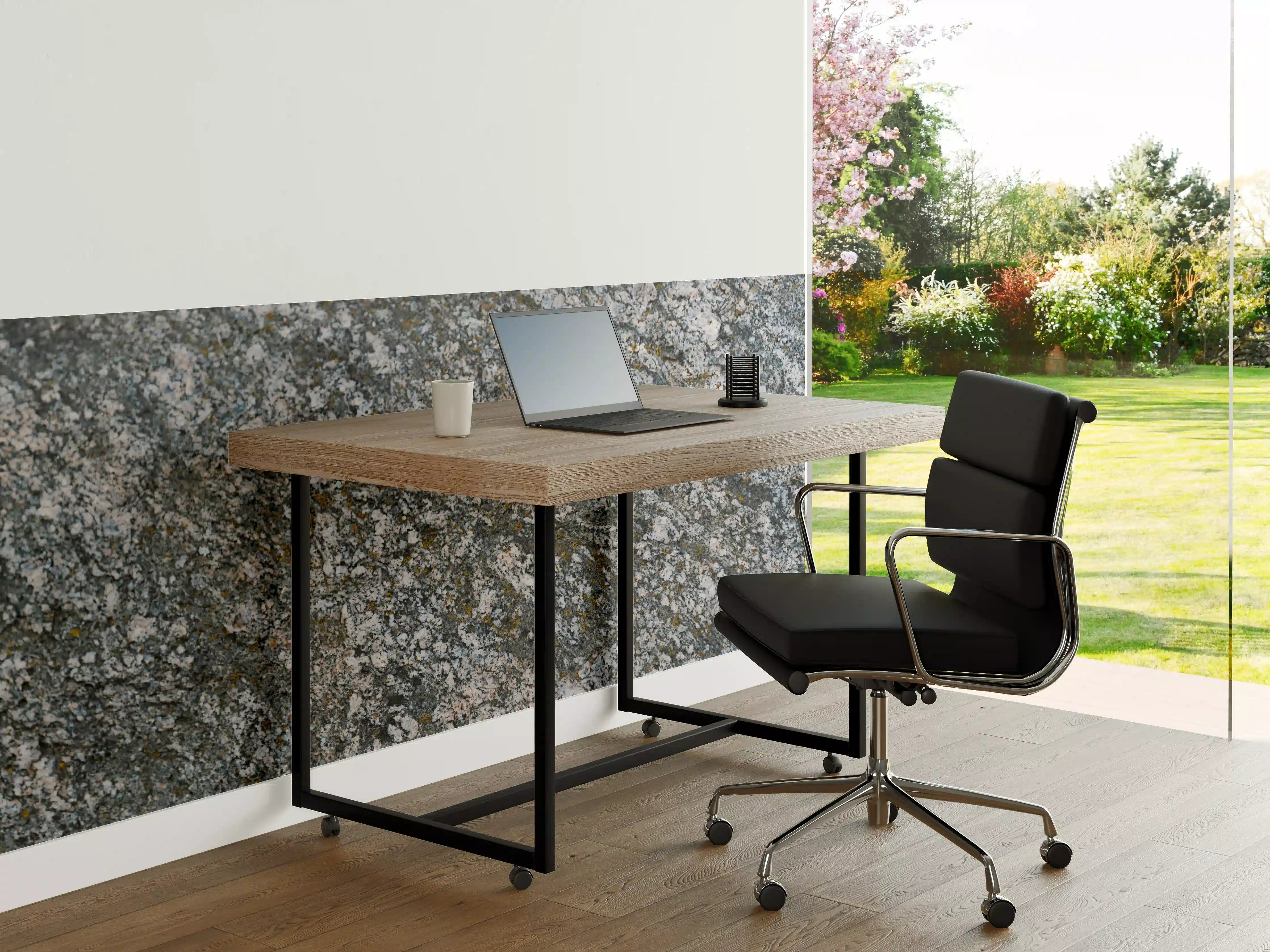 Büro Wandgestaltung - Graue Struktur in Weiß