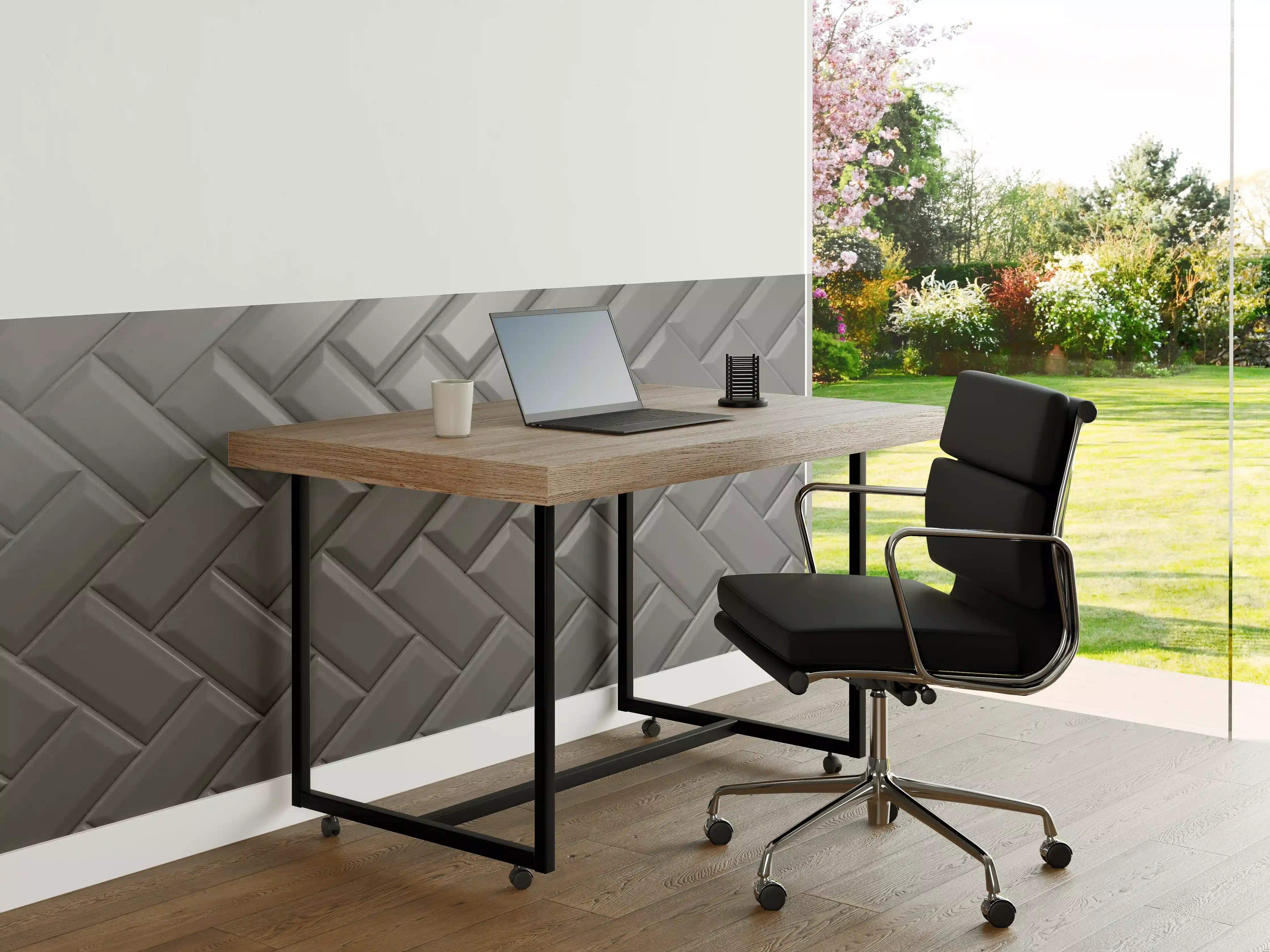 Büro Wandgestaltung - Graue matte Keramikfliesen