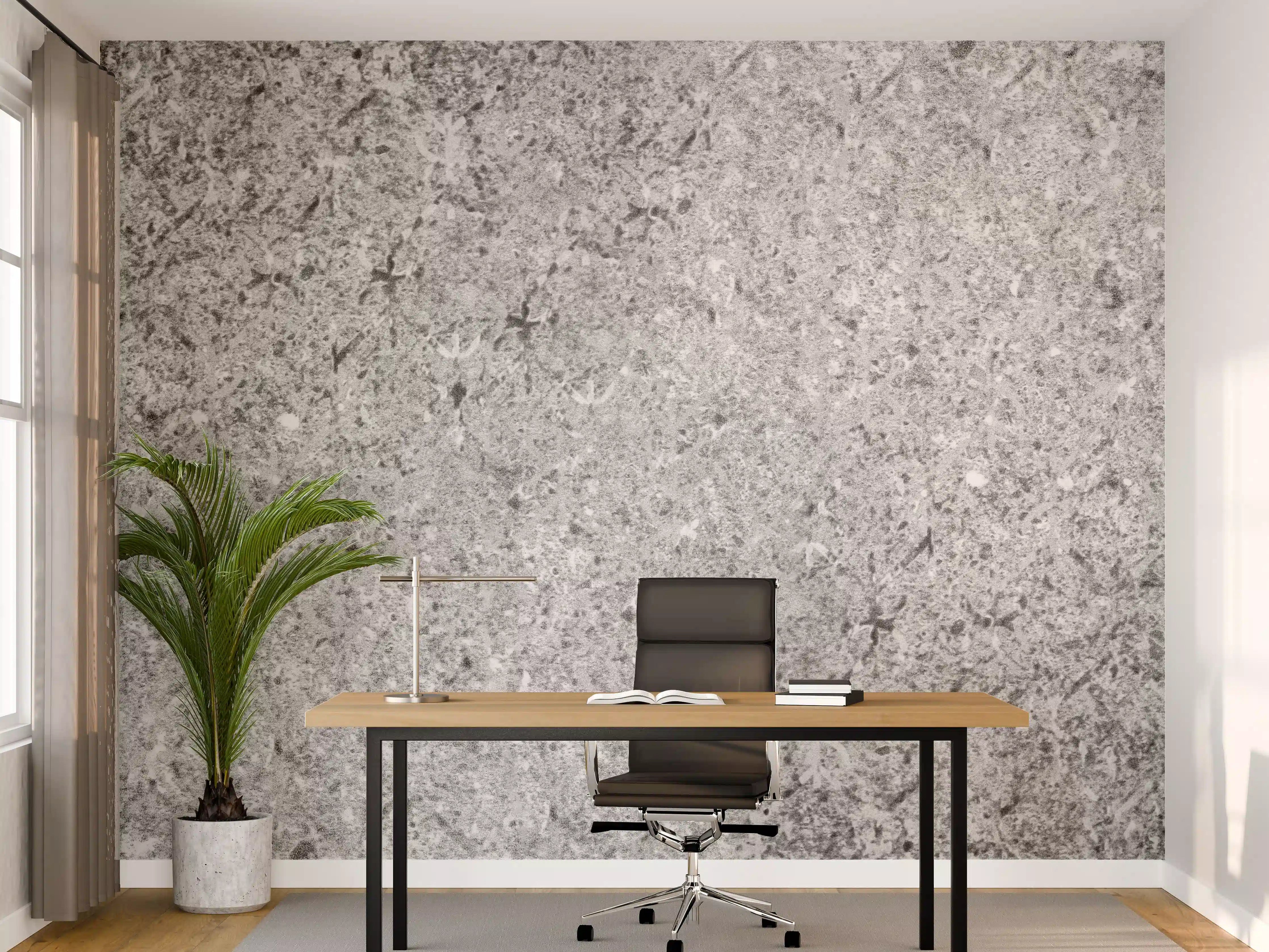 Büro Wandgestaltung - Graue schäbige Betonwand