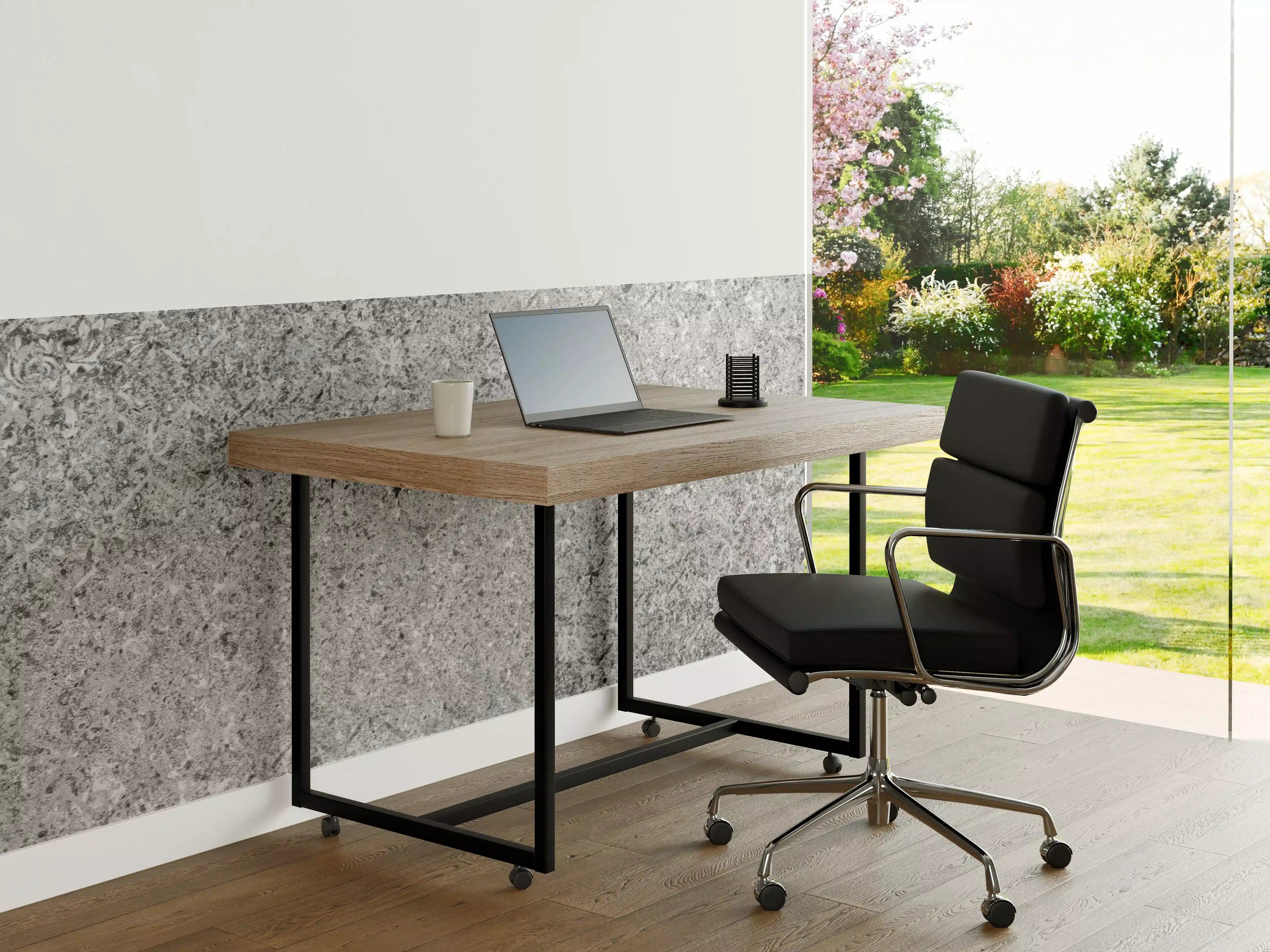 Büro Wandgestaltung - Graue schäbige Betonwand