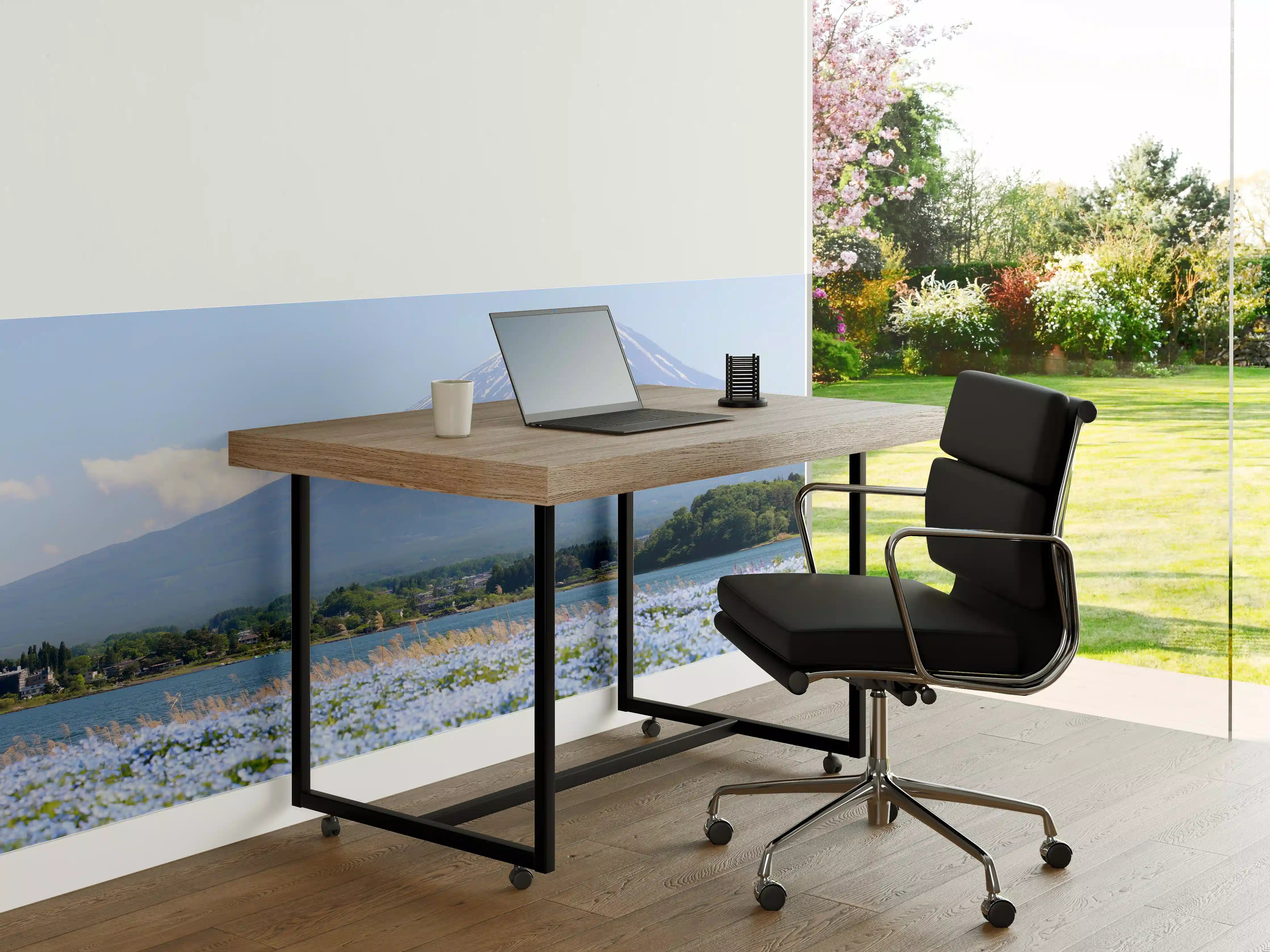 Büro Wandgestaltung - Grauer Frühling am Fuji
