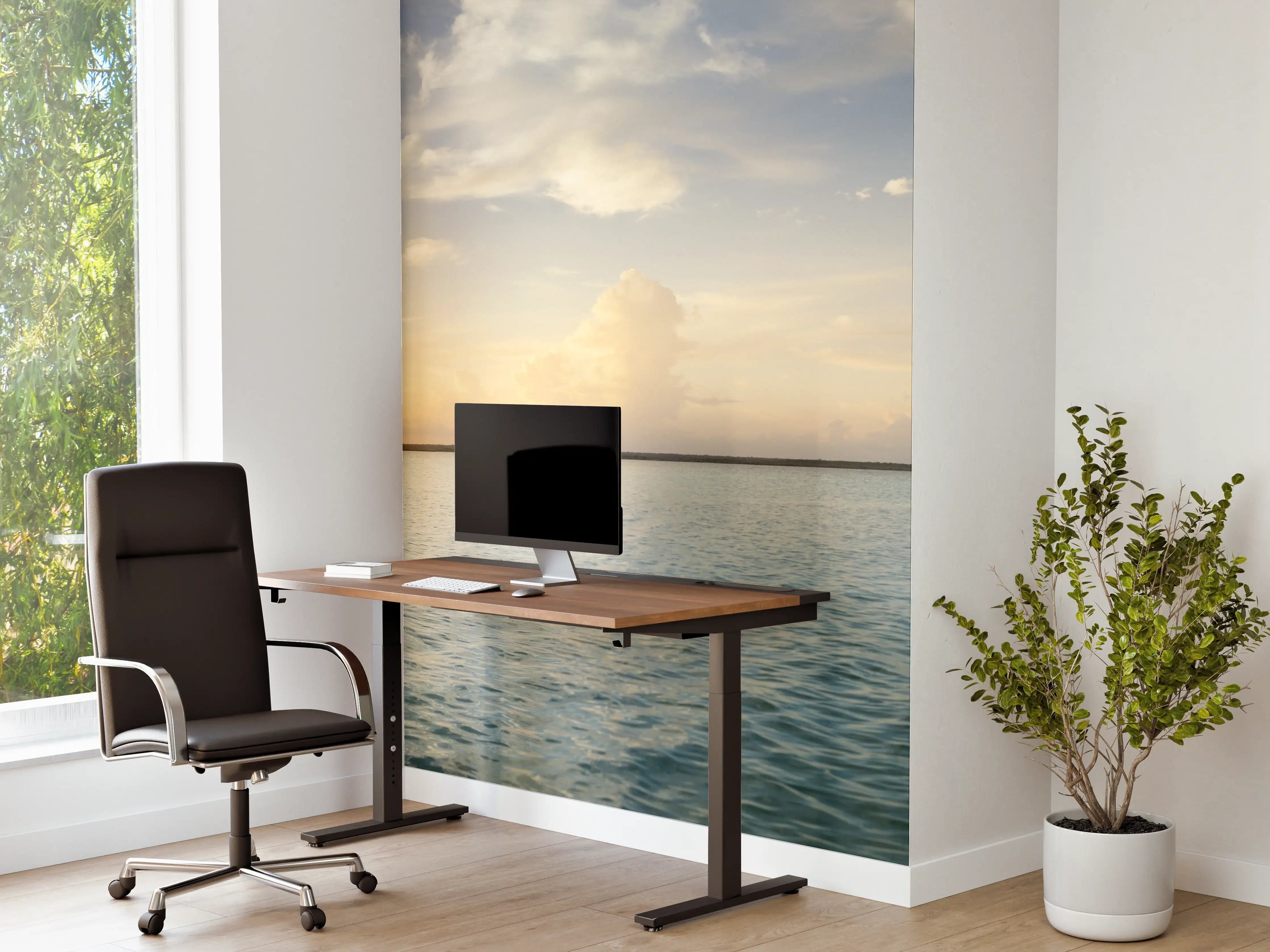 Büro Wandgestaltung - Grauer Horizont im Abendlicht