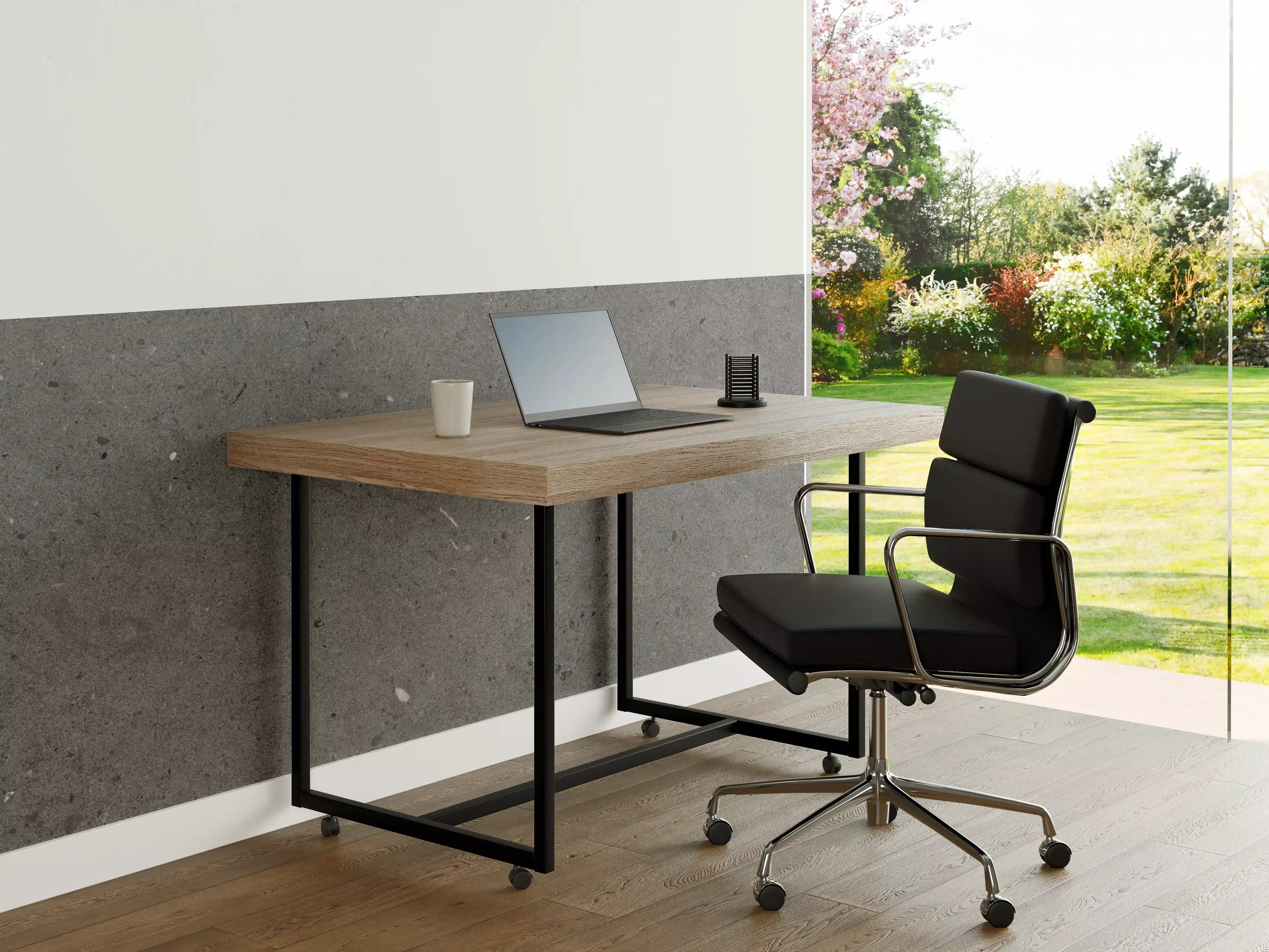 Büro Wandgestaltung - Grauer Marmor im Asphaltdesign