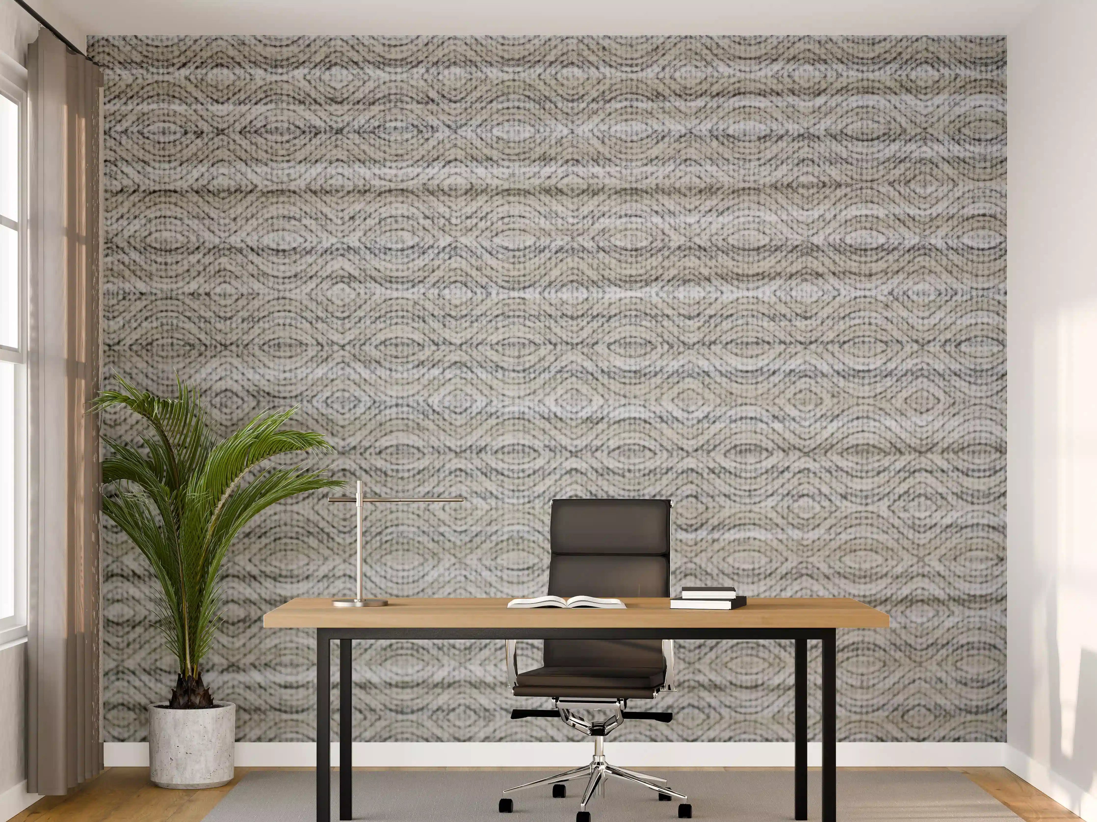 Büro Wandgestaltung - Grauer Marmor mit feinen Linien