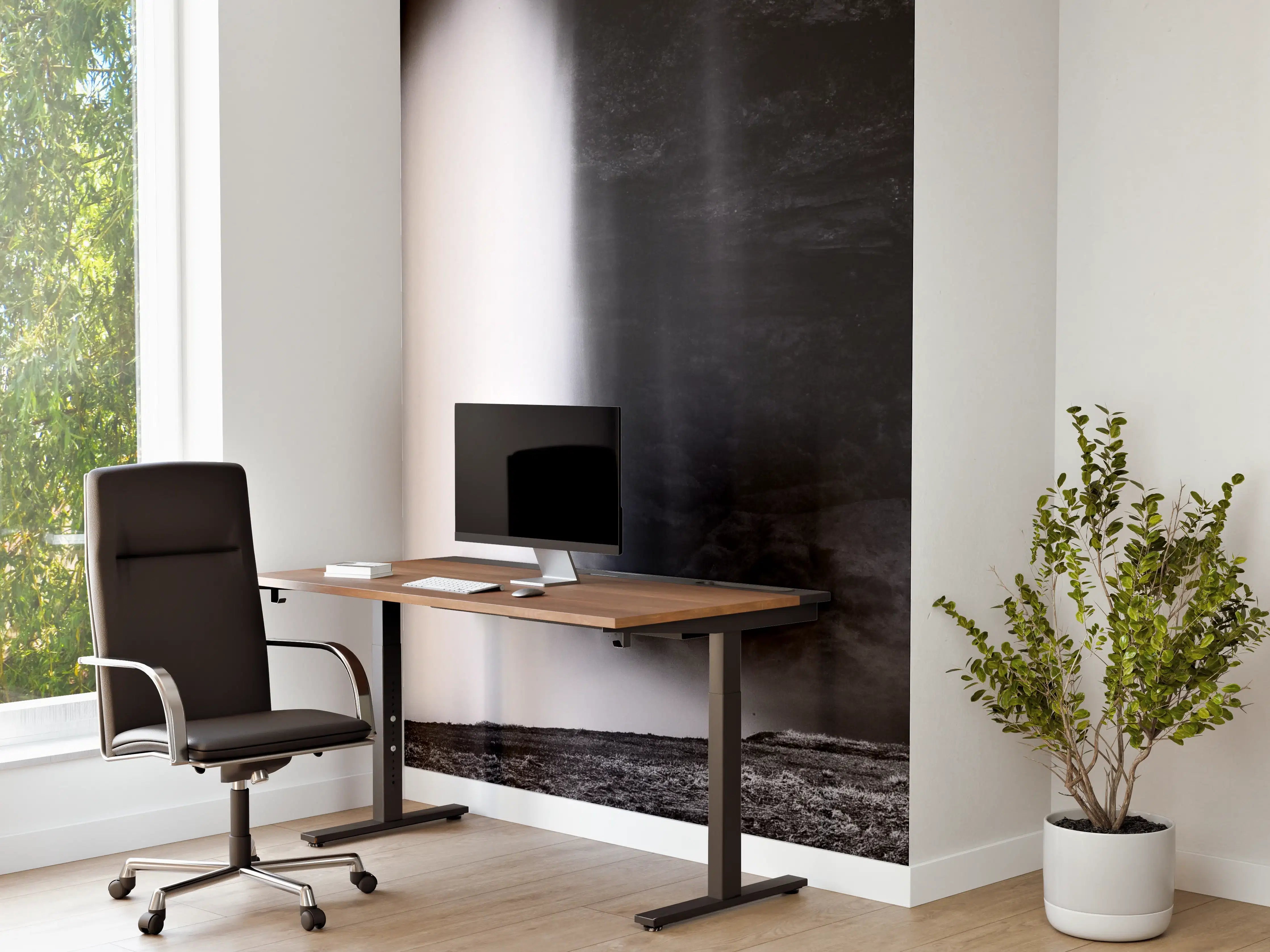 Büro Wandgestaltung - Grauer Wasserfall in Schatten