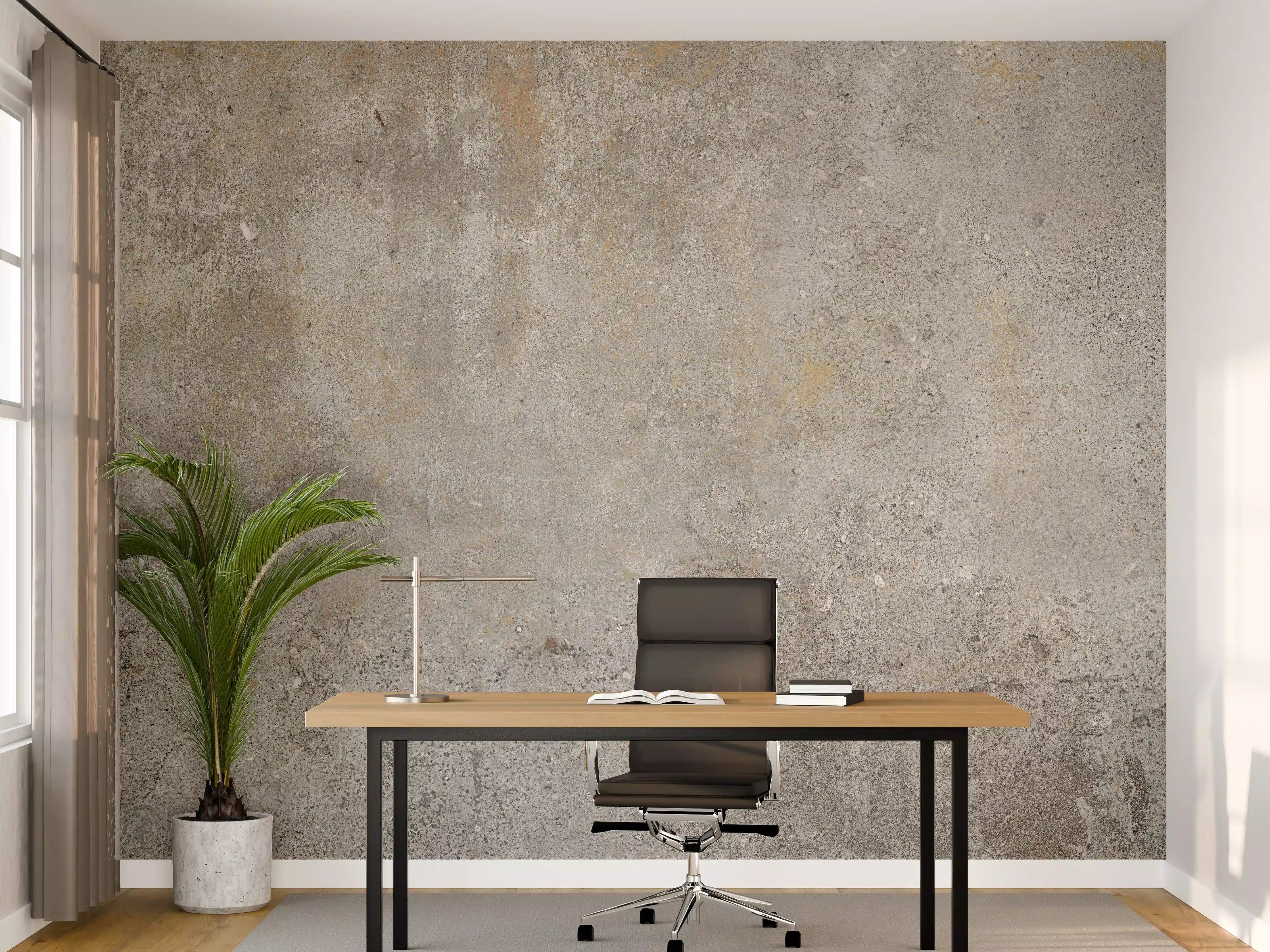 Büro Wandgestaltung - Grauer rustikaler Beton