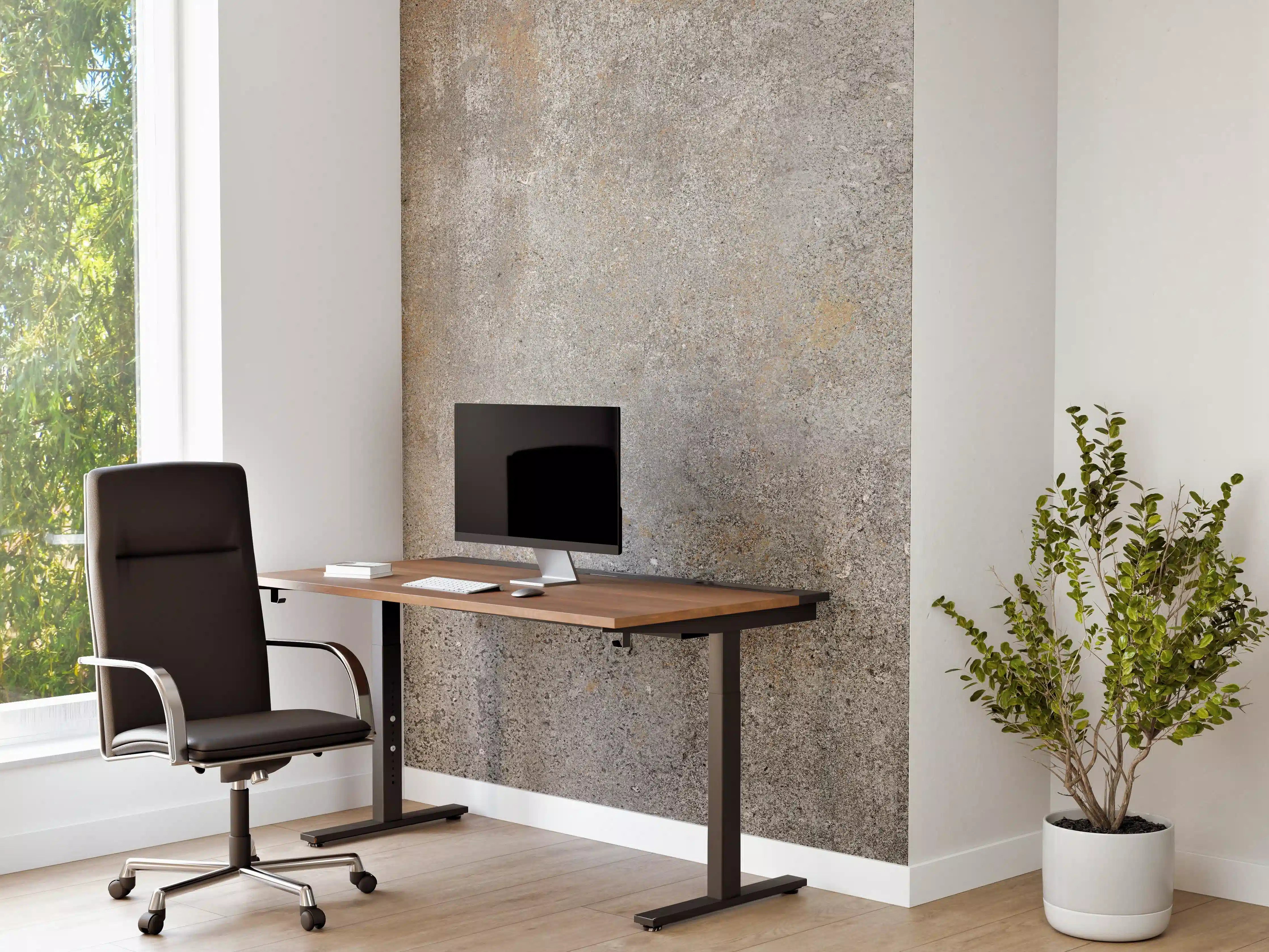 Büro Wandgestaltung - Grauer rustikaler Beton