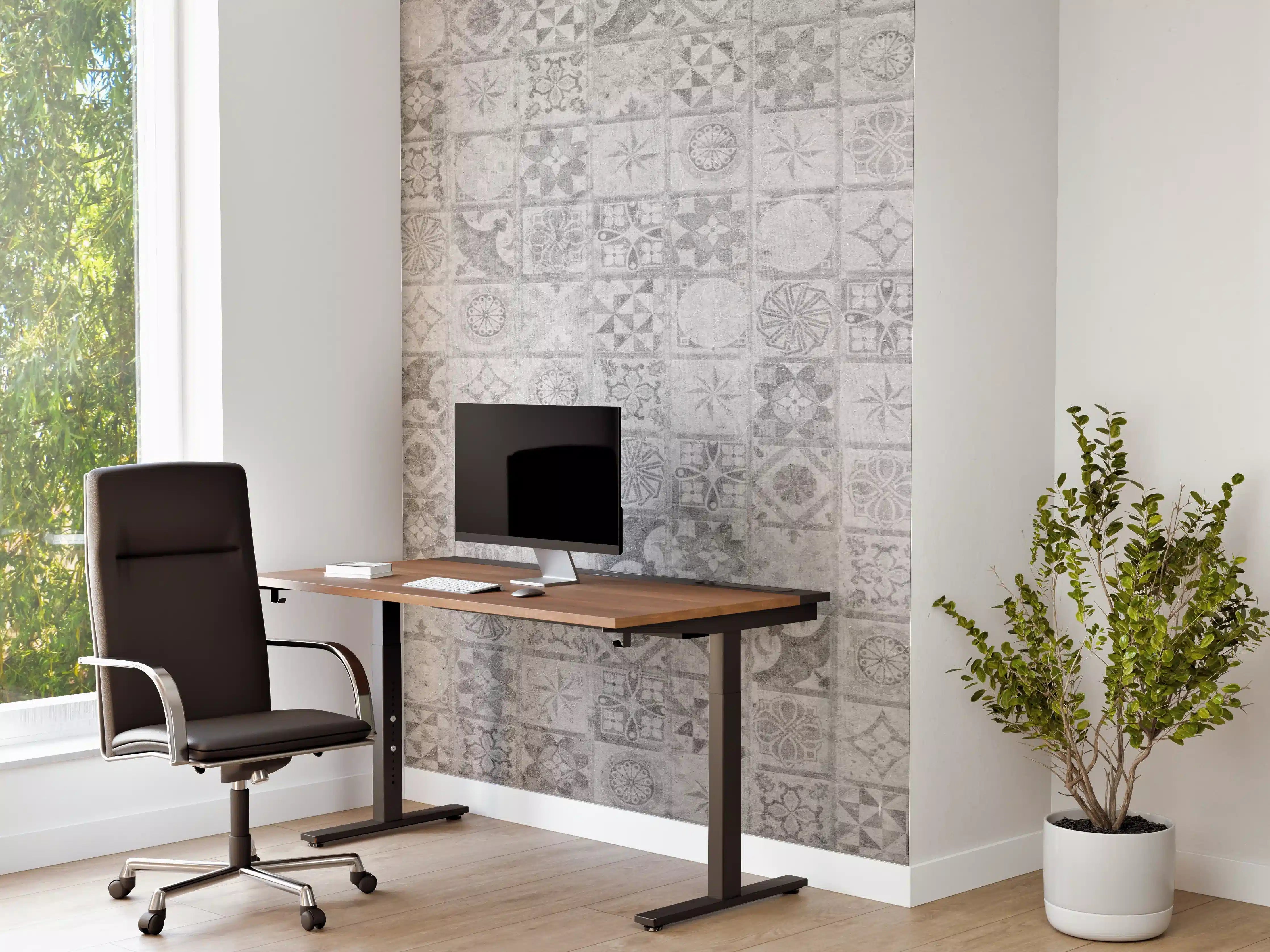 Büro Wandgestaltung - Graues weißes Mosaikmotiv