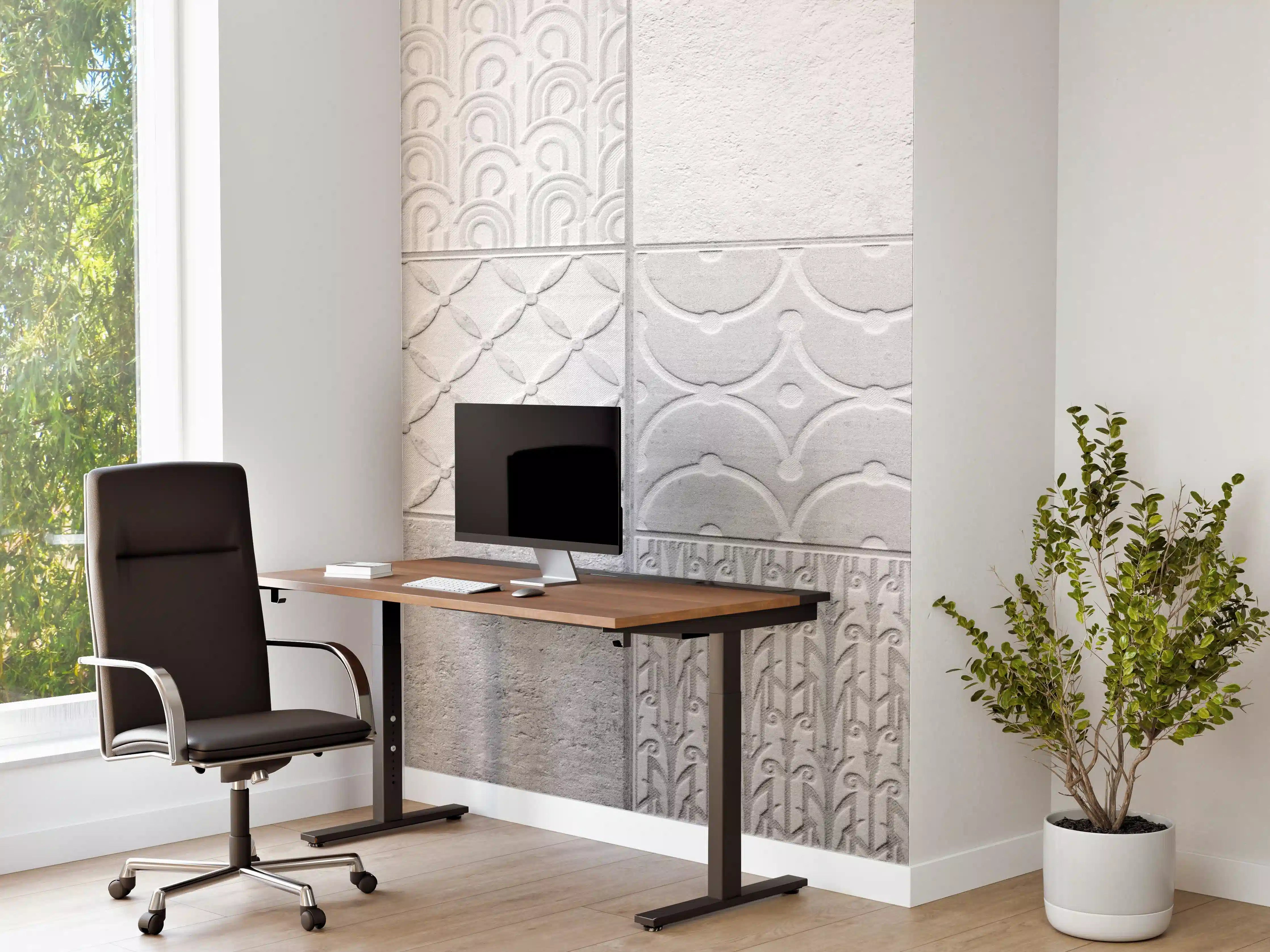 Büro Wandgestaltung - Graues weißes Vintage Mosaikmotiv