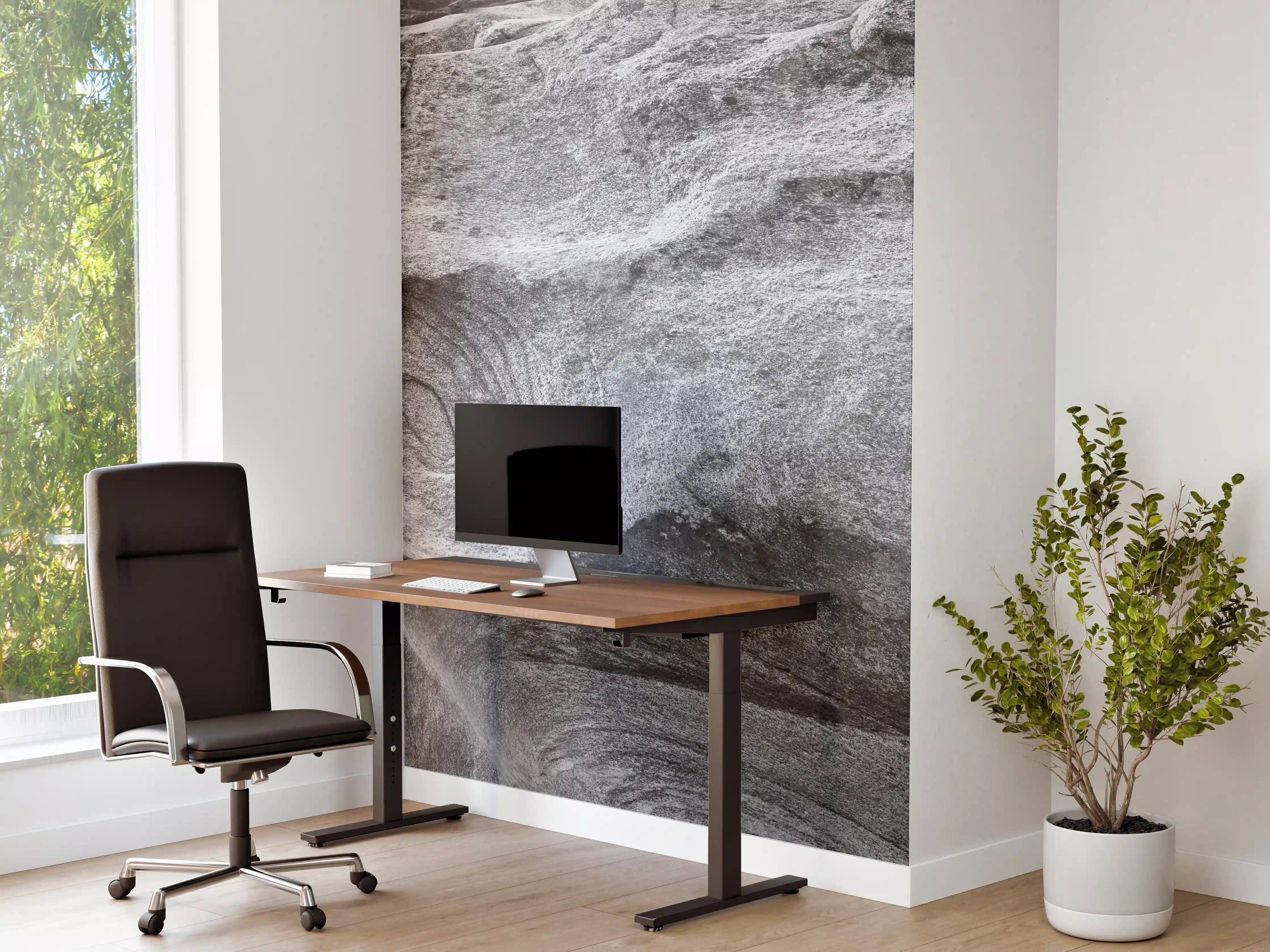 Büro Wandgestaltung - Grauschattierter Verzasca-Felsen