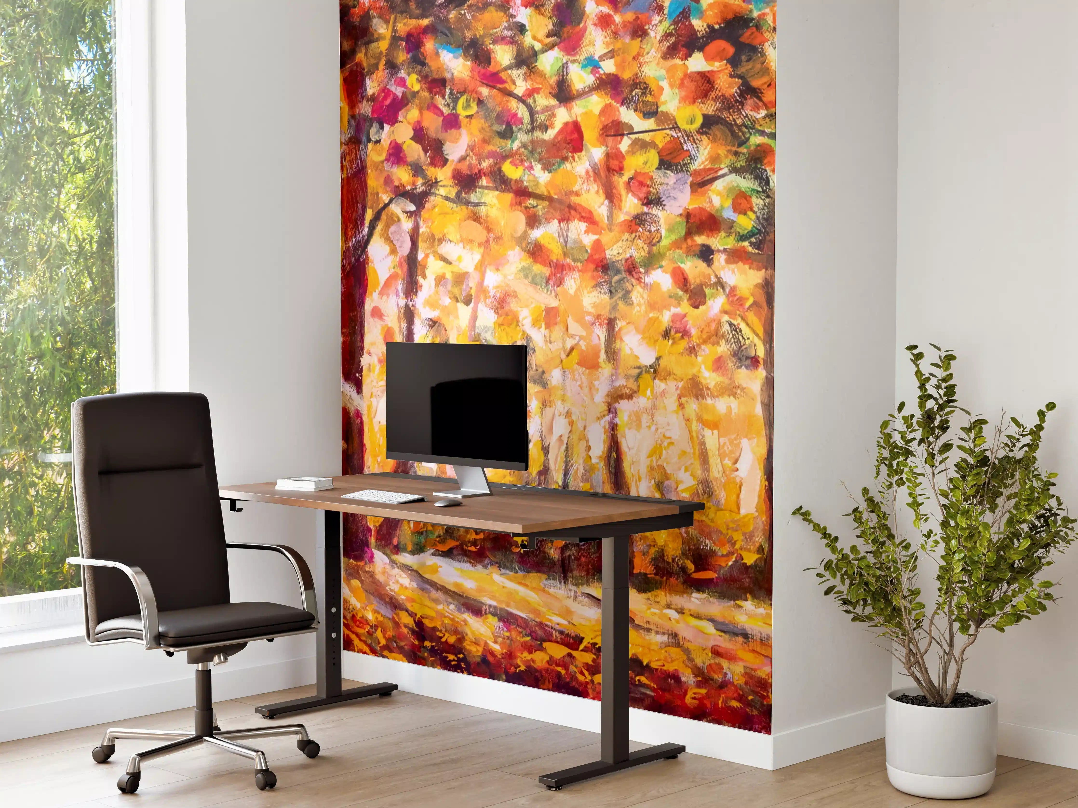 Büro Wandgestaltung - Grauweiniger Herbstwald