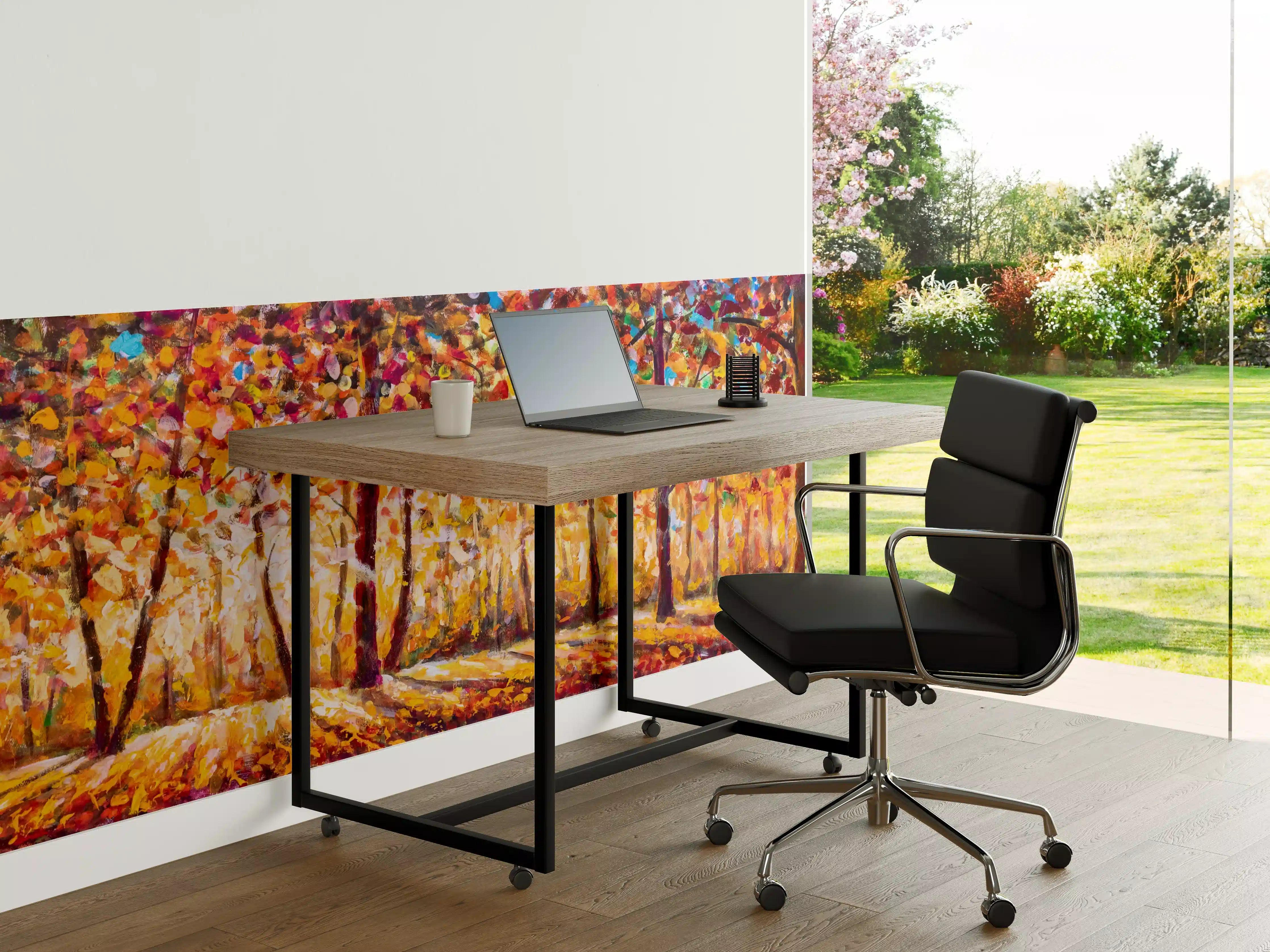 Büro Wandgestaltung - Grauweiniger Herbstwald