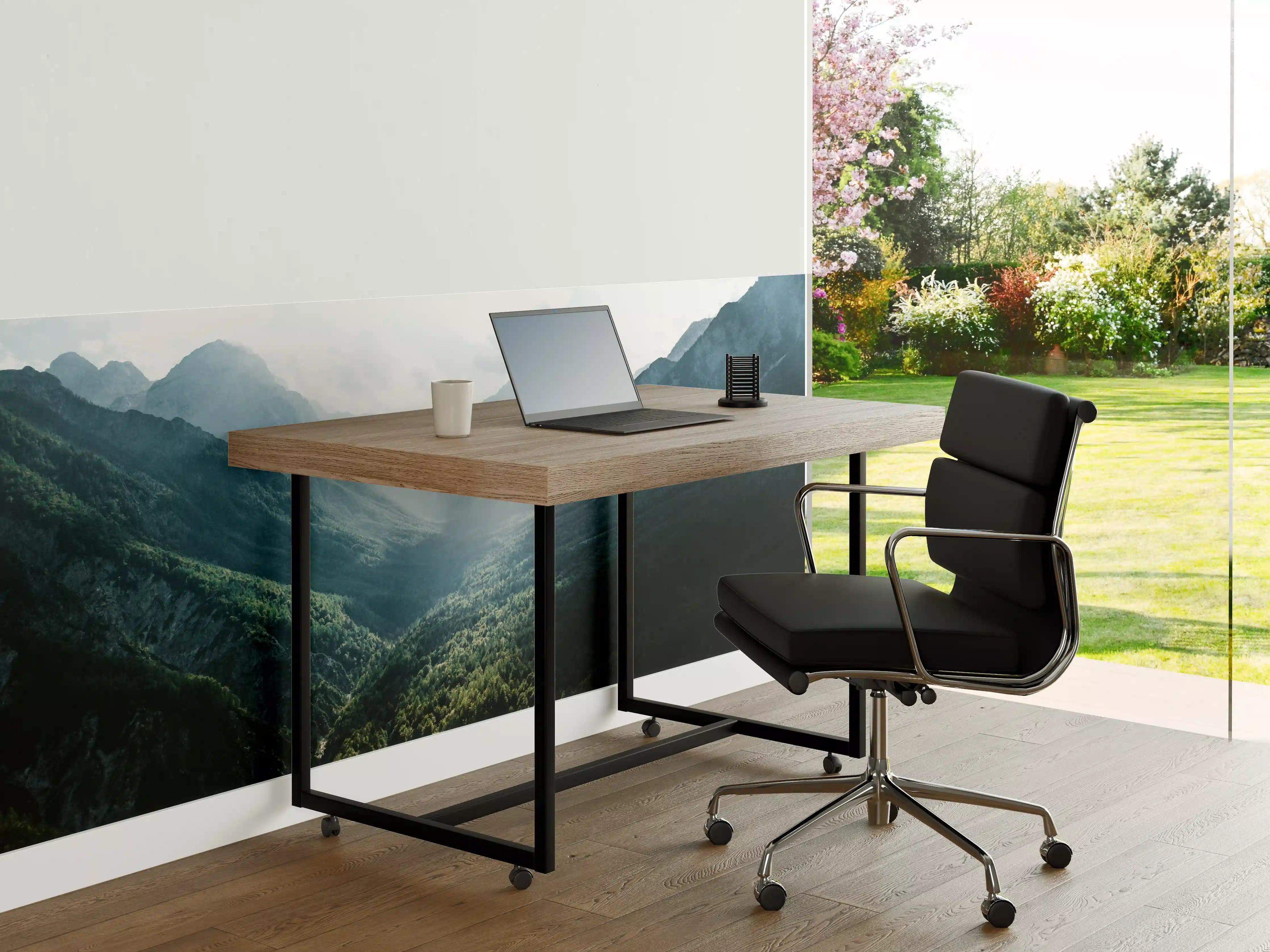 Büro Wandgestaltung - Grauweiße Bergsonne