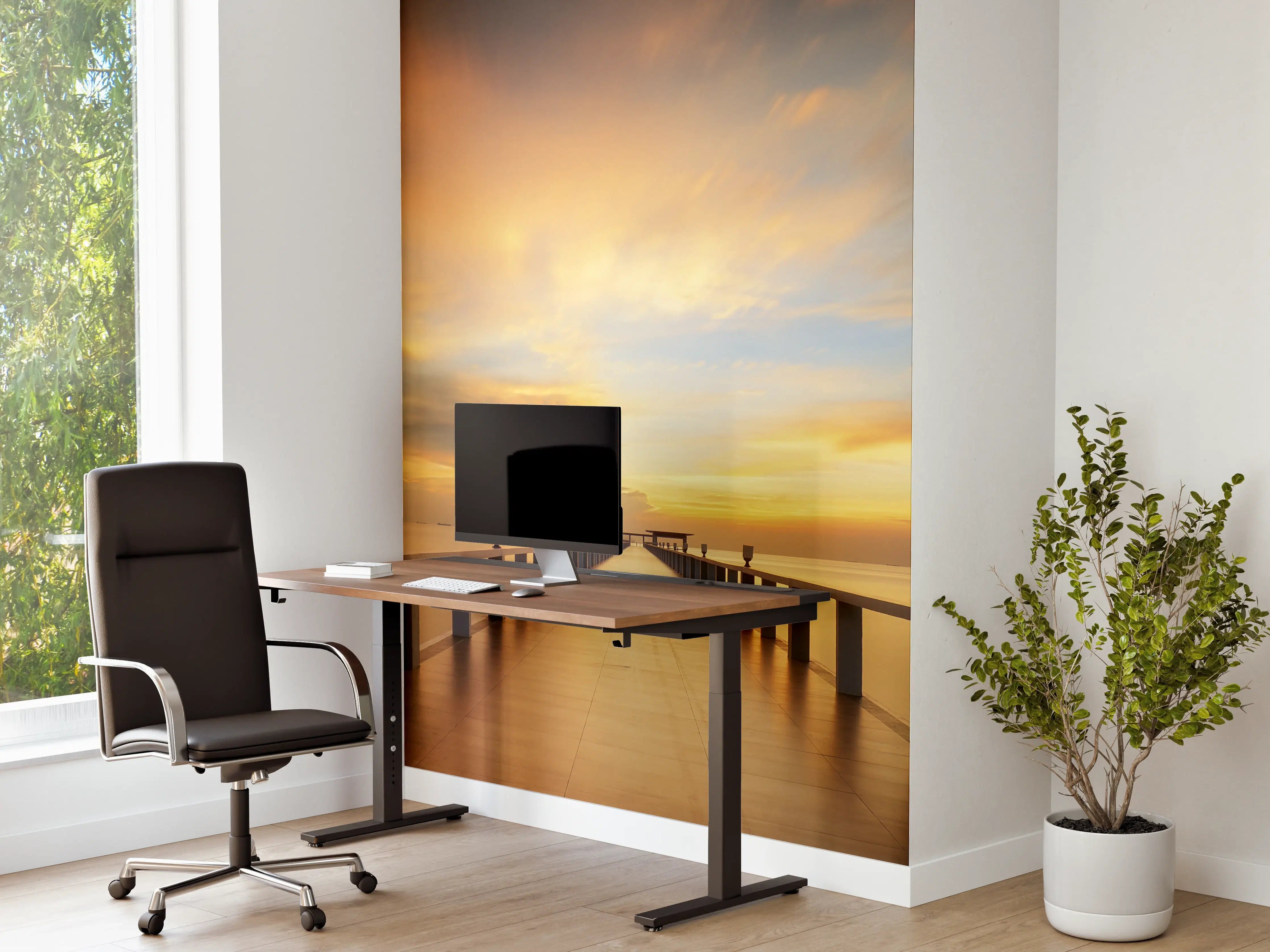 Büro Wandgestaltung - Grauweiste Abendstimmung am Meer