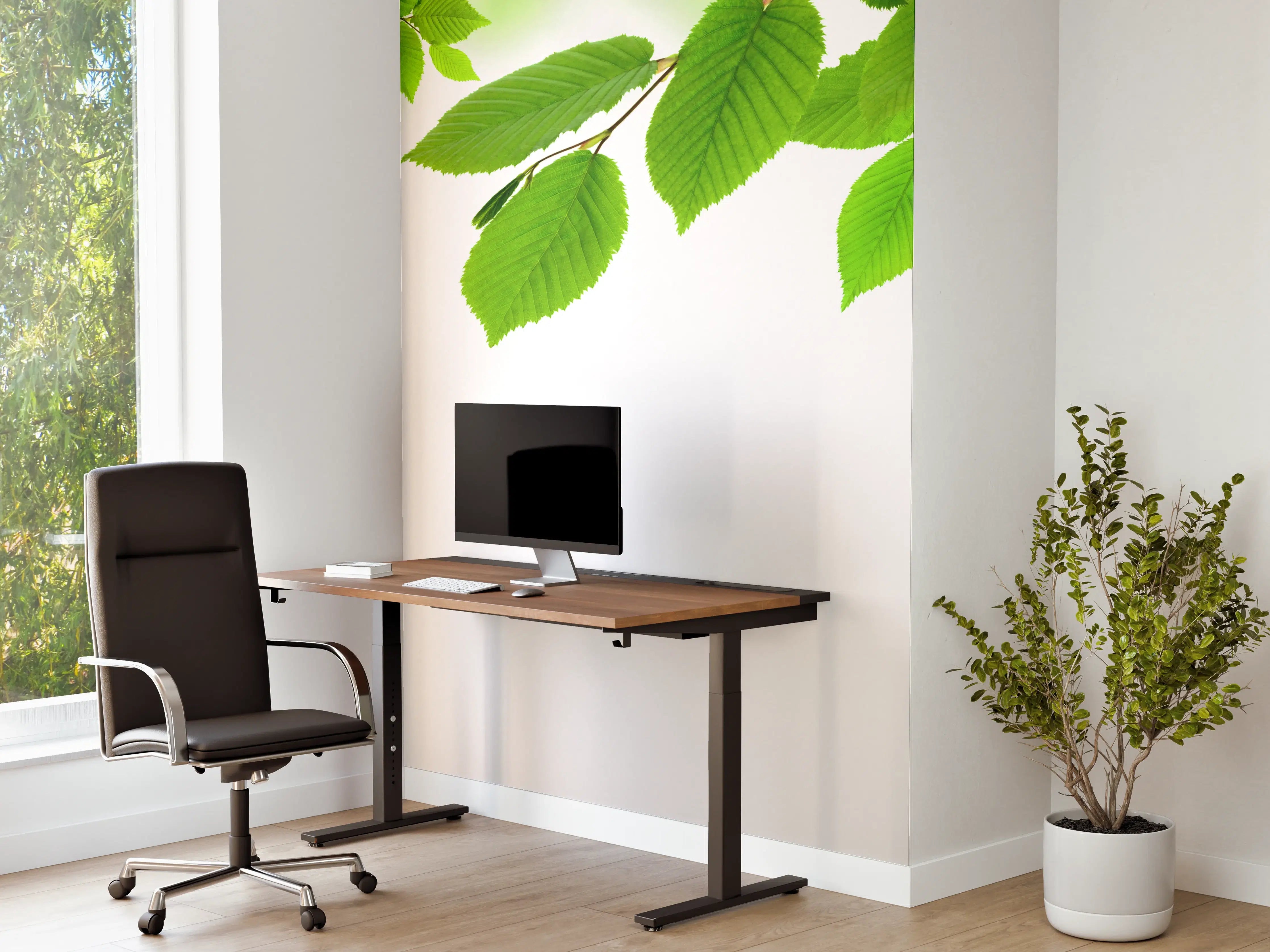 Büro Wandgestaltung - Grüne Blätter