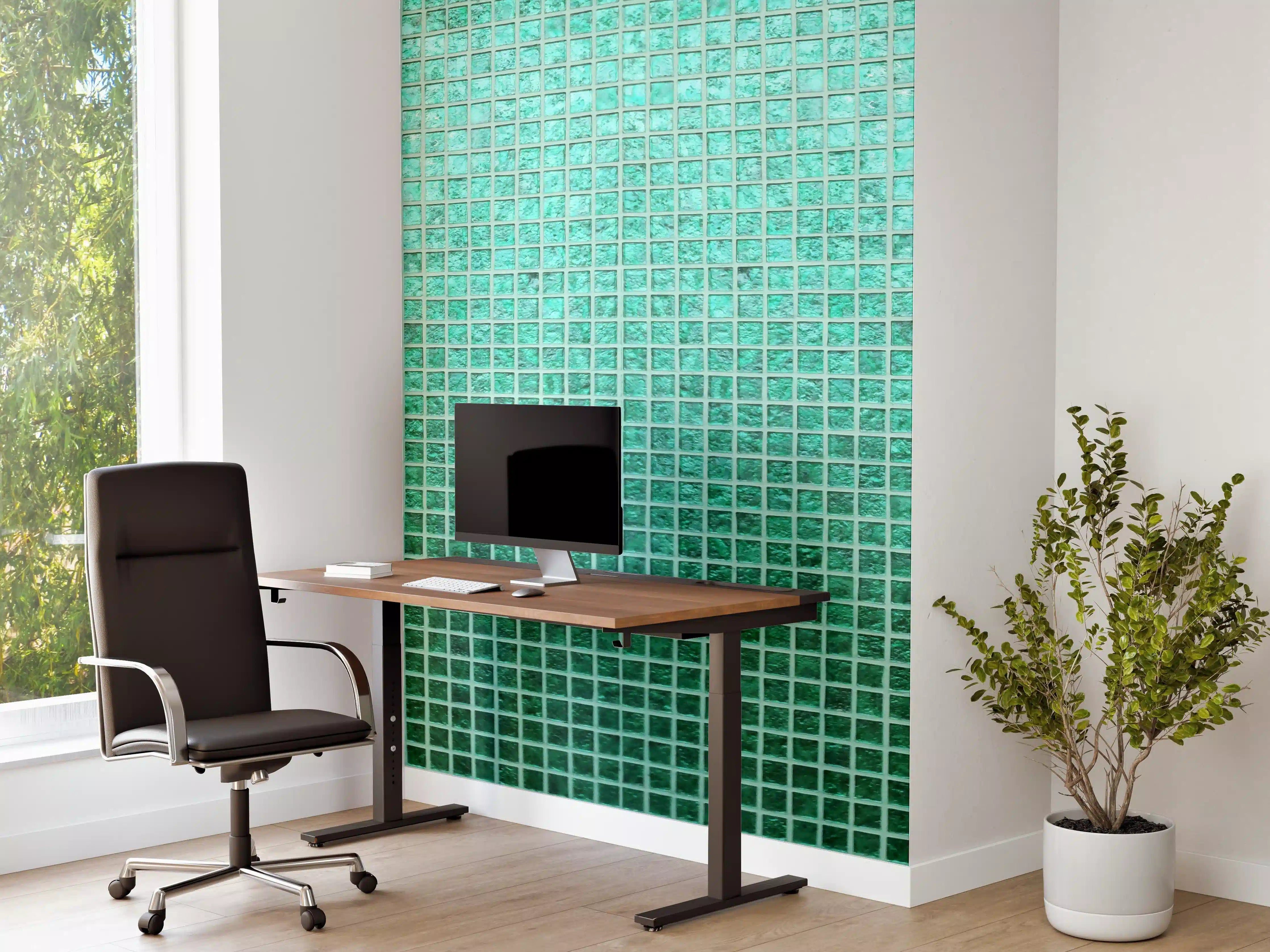 Büro Wandgestaltung - Grüne Fliesen Mosaik Textur