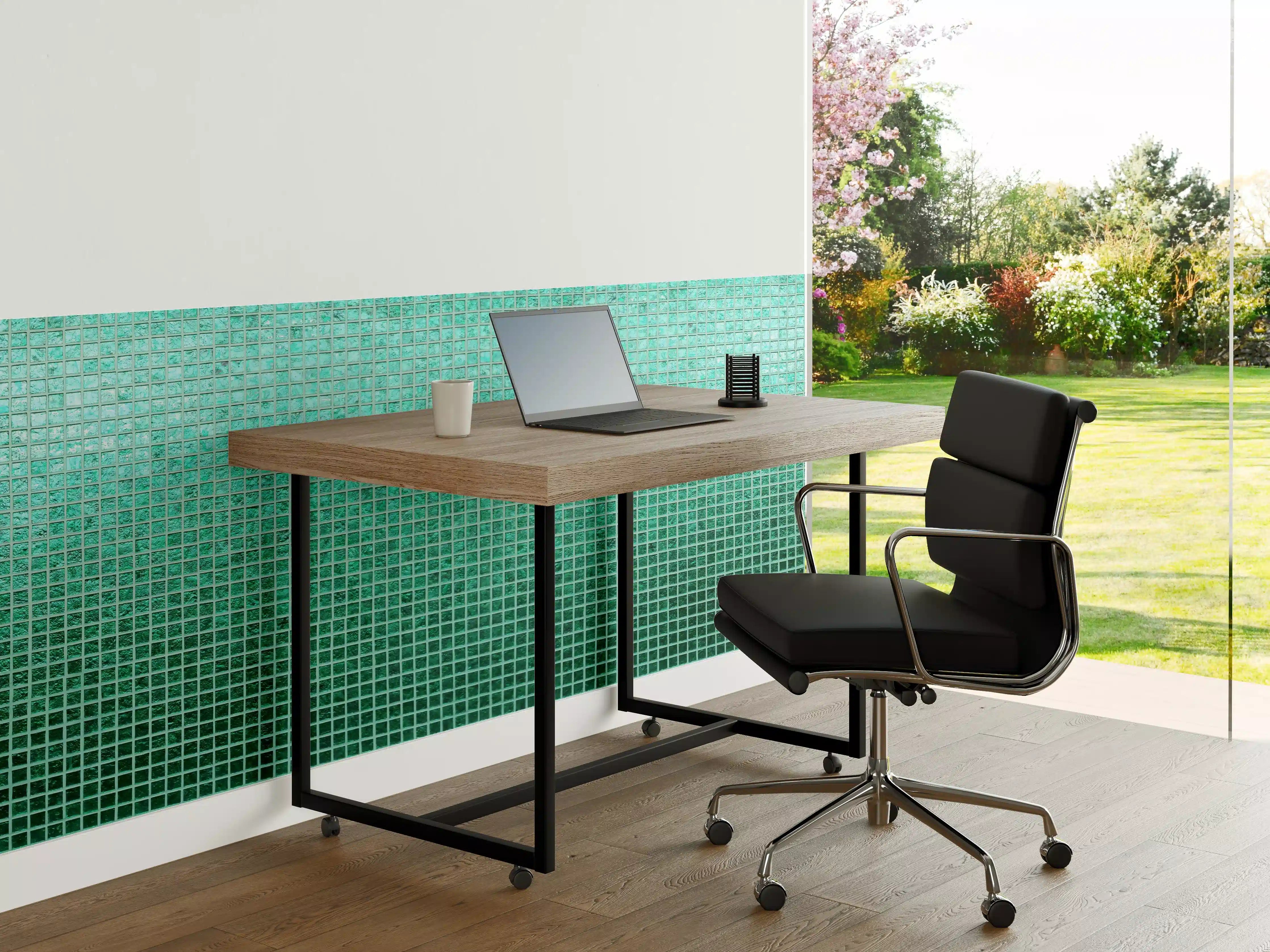 Büro Wandgestaltung - Grüne Fliesen Mosaik Textur