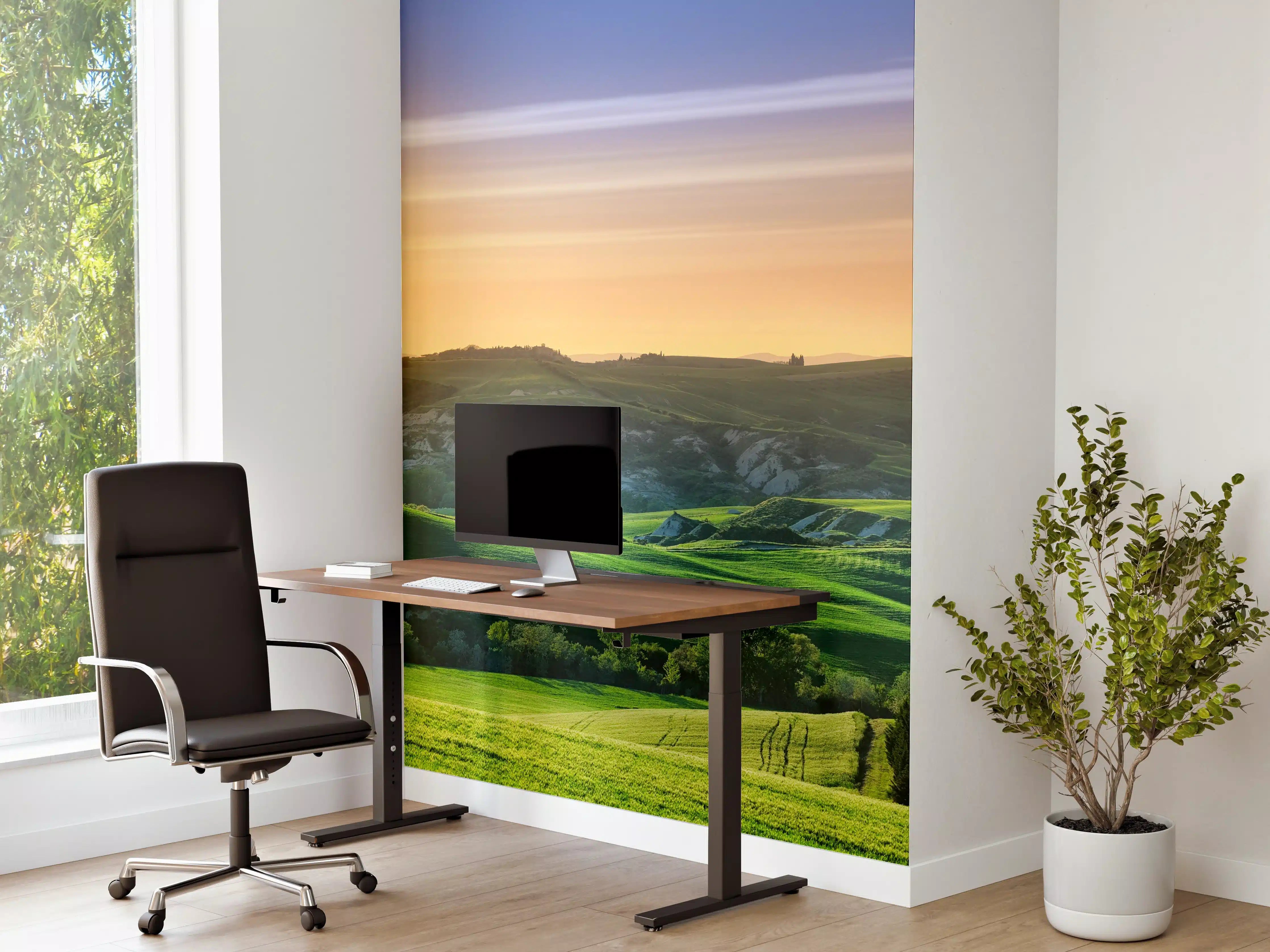 Büro Wandgestaltung - Grüne Toskana Panorama