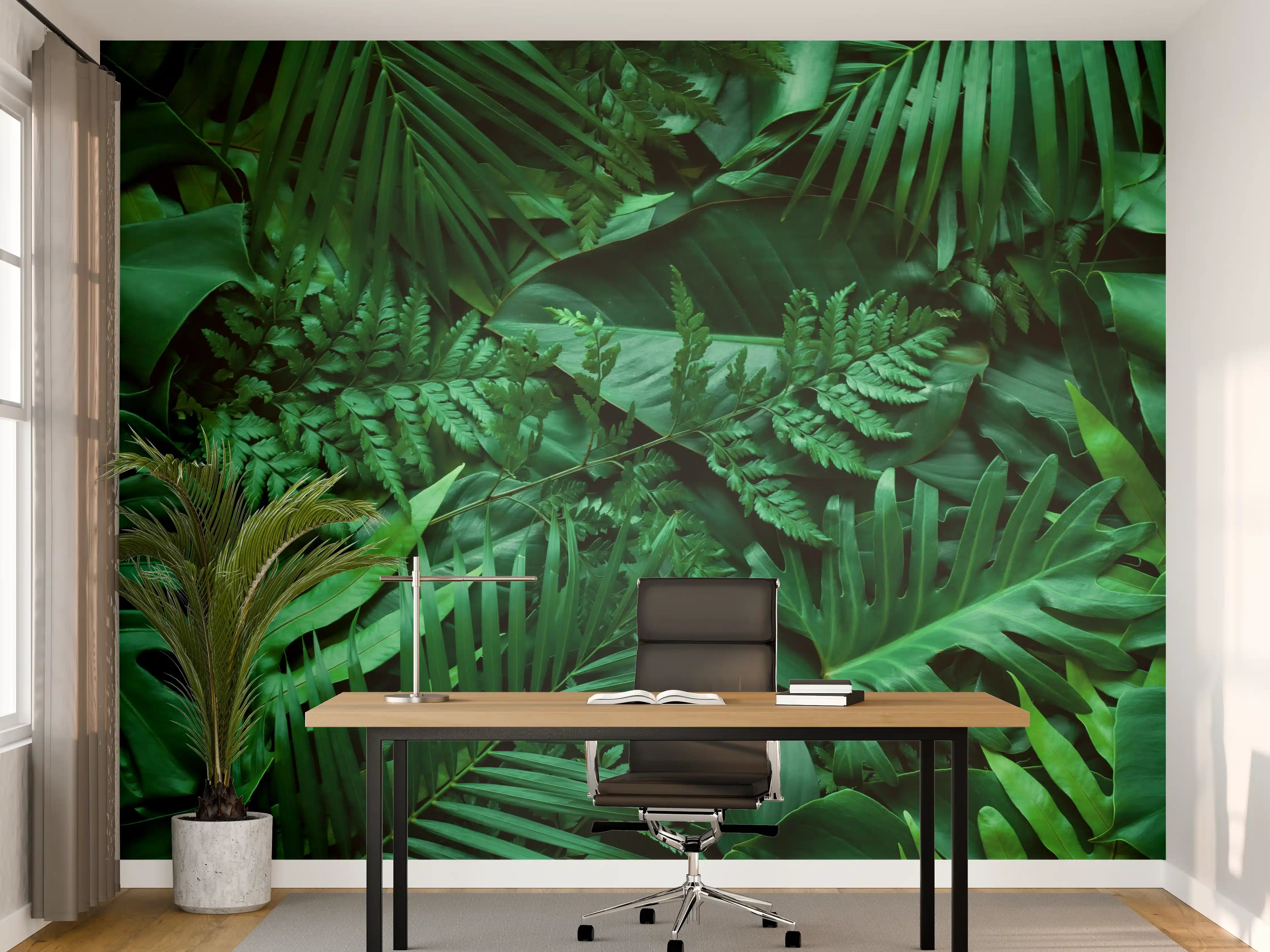 Büro Wandgestaltung - Grüne tropische Natur