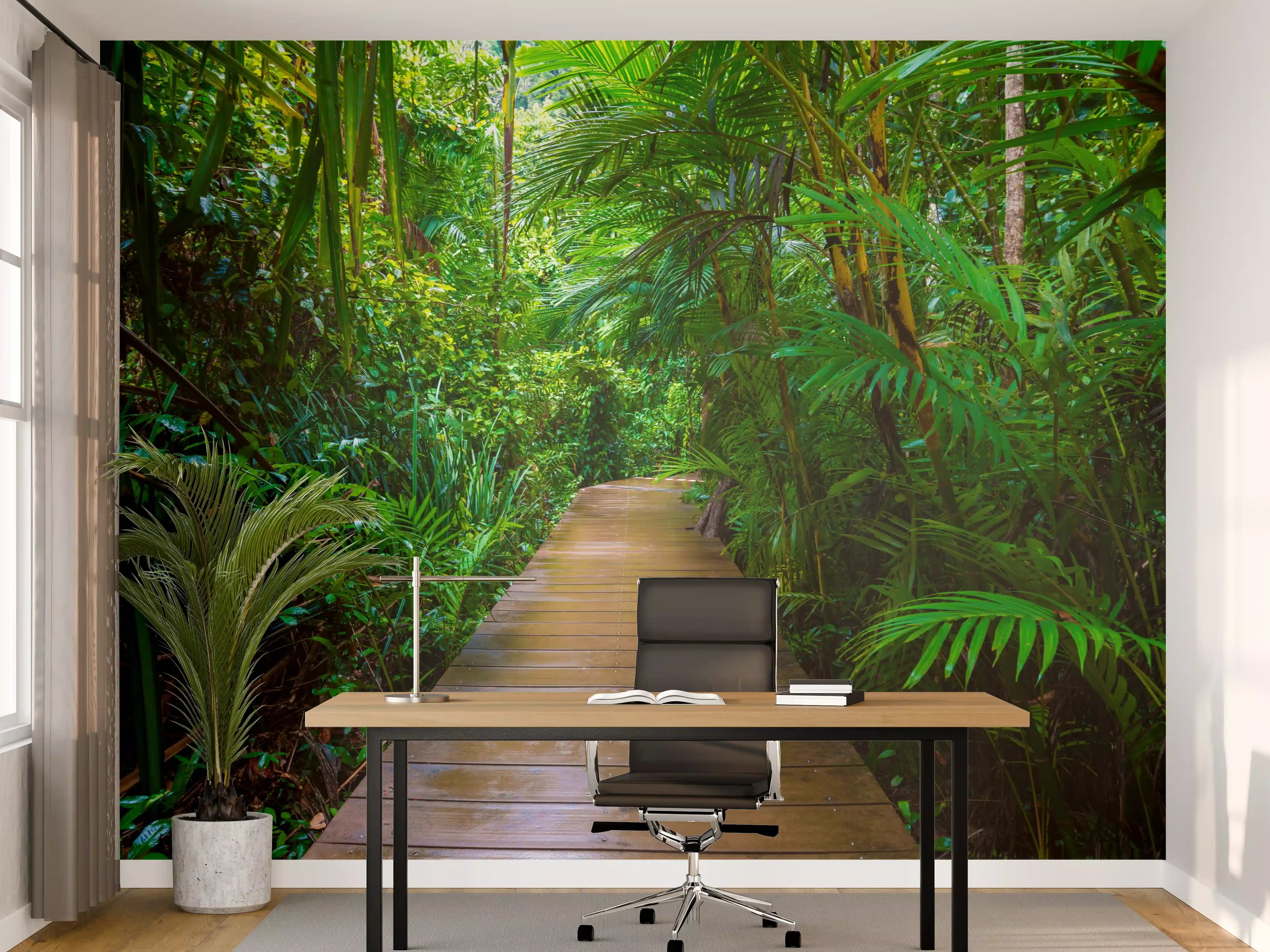 Büro Wandgestaltung - Grüner Mangrovenwald Weg