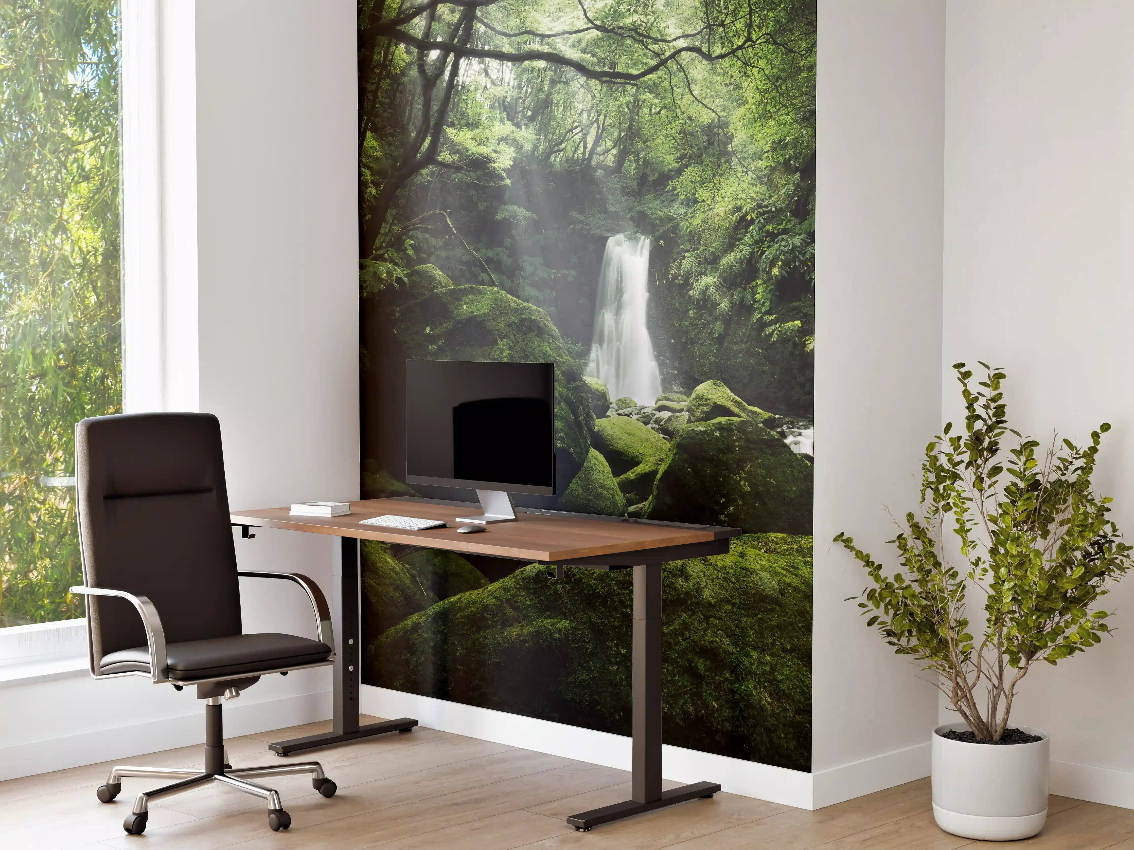 Büro Wandgestaltung - Grüner Mystik-Wasserfall