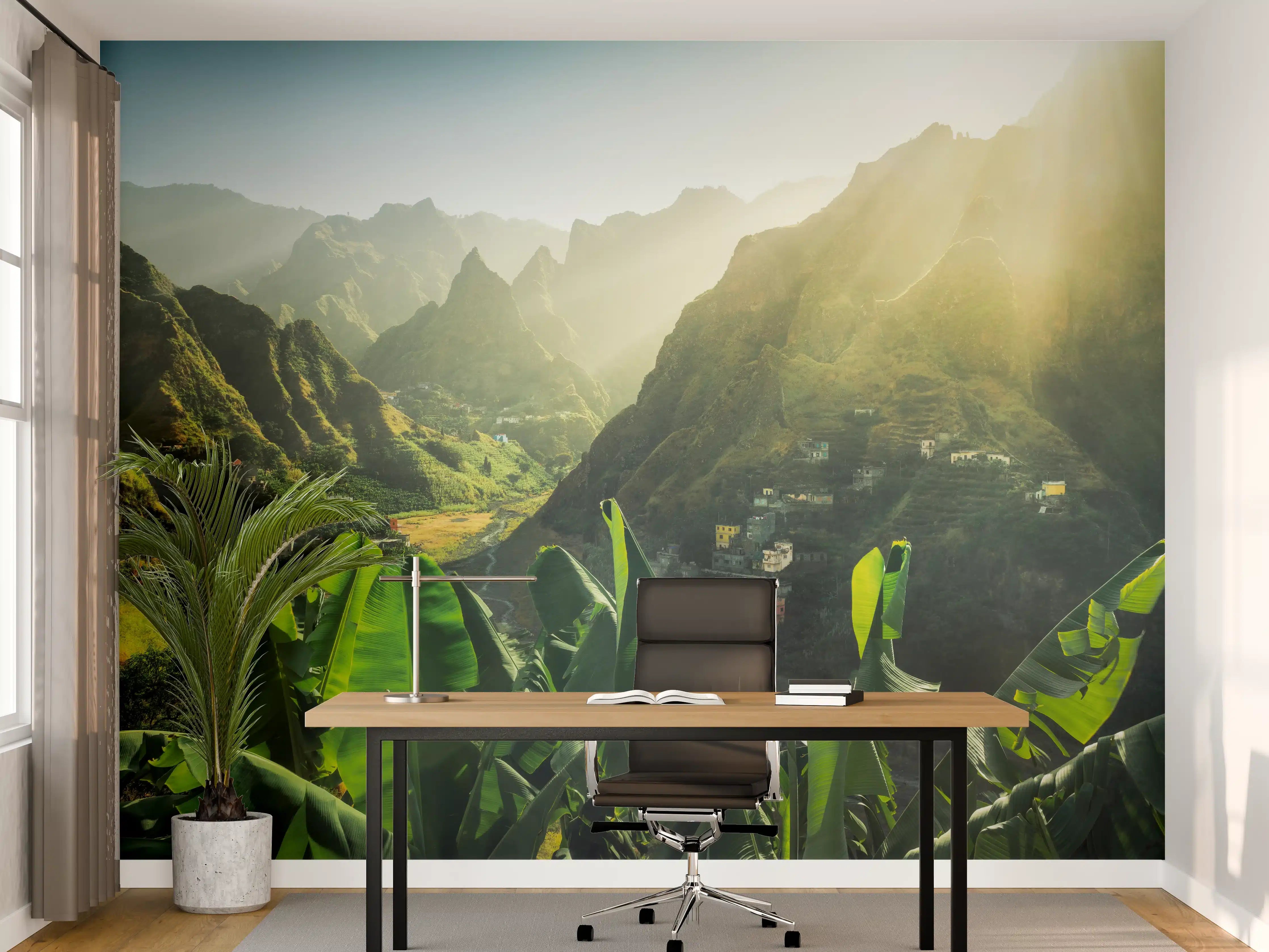 Büro Wandgestaltung - Grünes Kapverdisches Tal